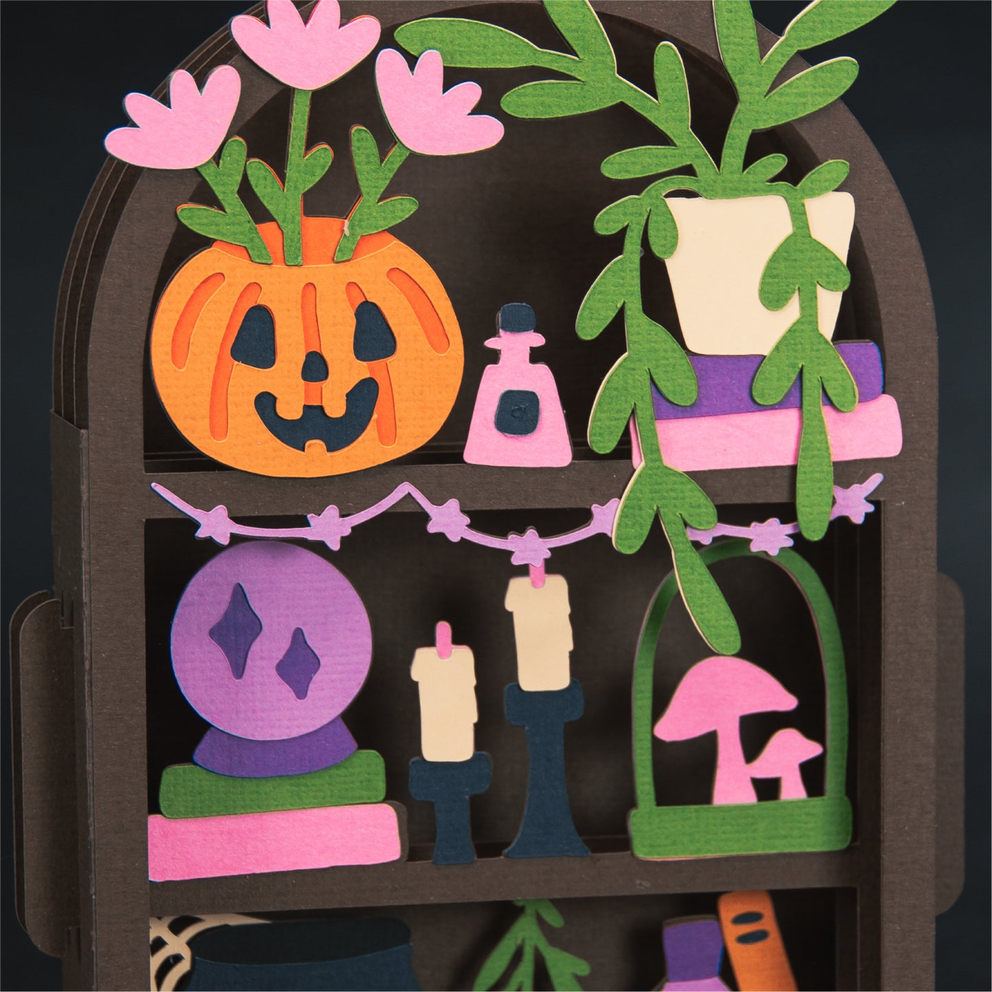 Halloween Shelf Card - 3D Halloween Card SVG