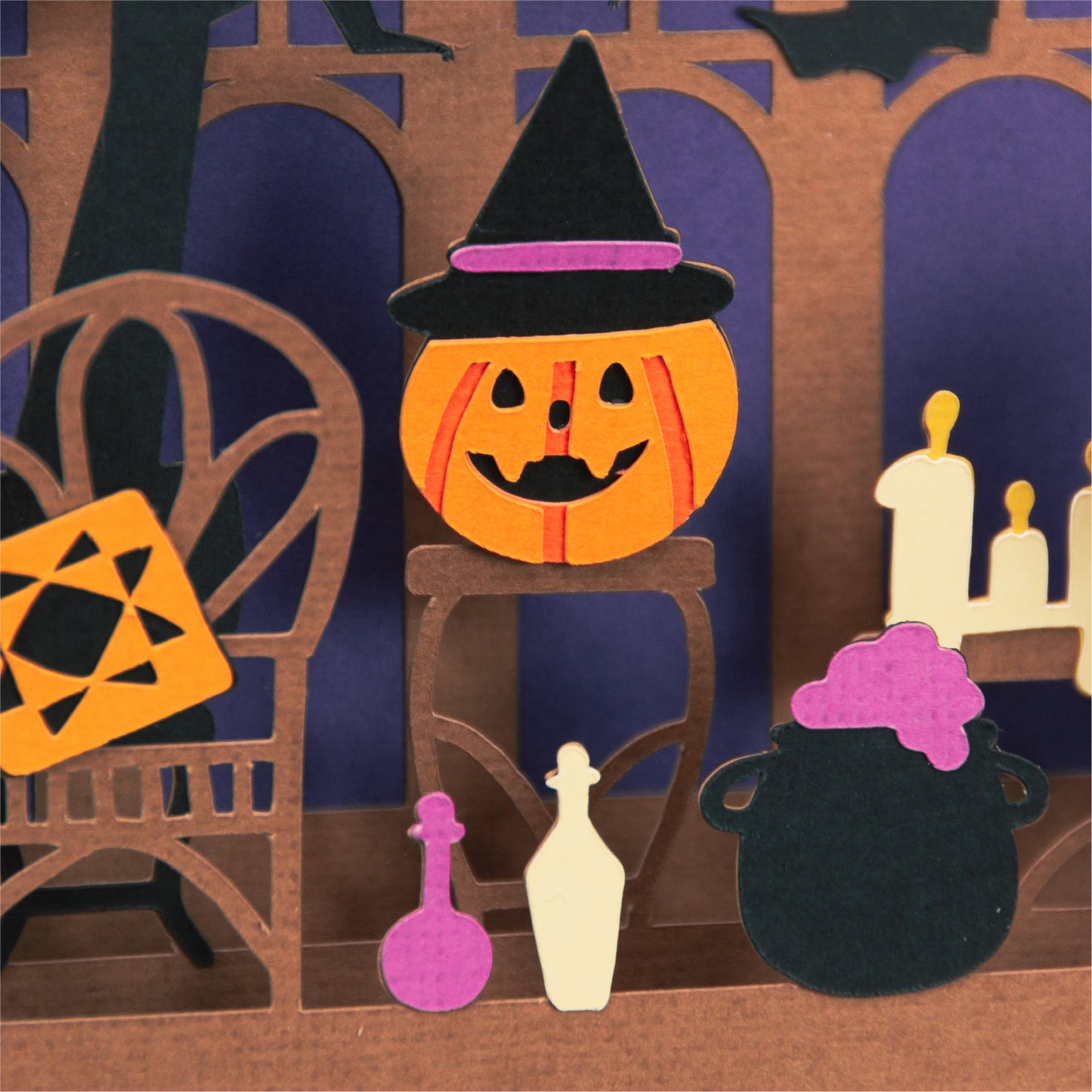Halloween Sunroom Card - 3D Autumn Card SVG