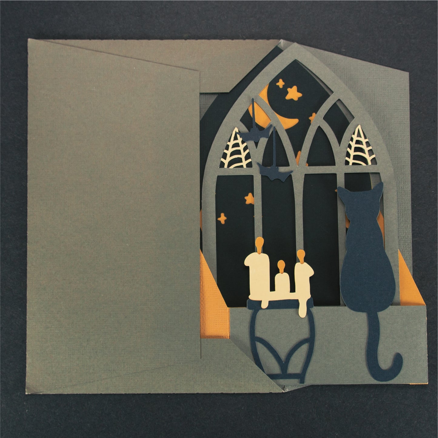 Halloween Window Card - 3D Card SVG
