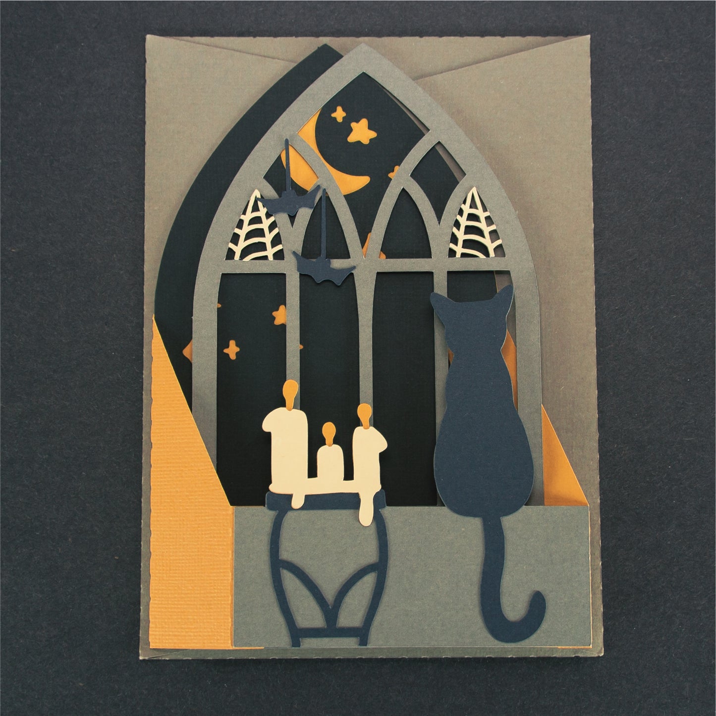 Halloween Window Card - 3D Card SVG