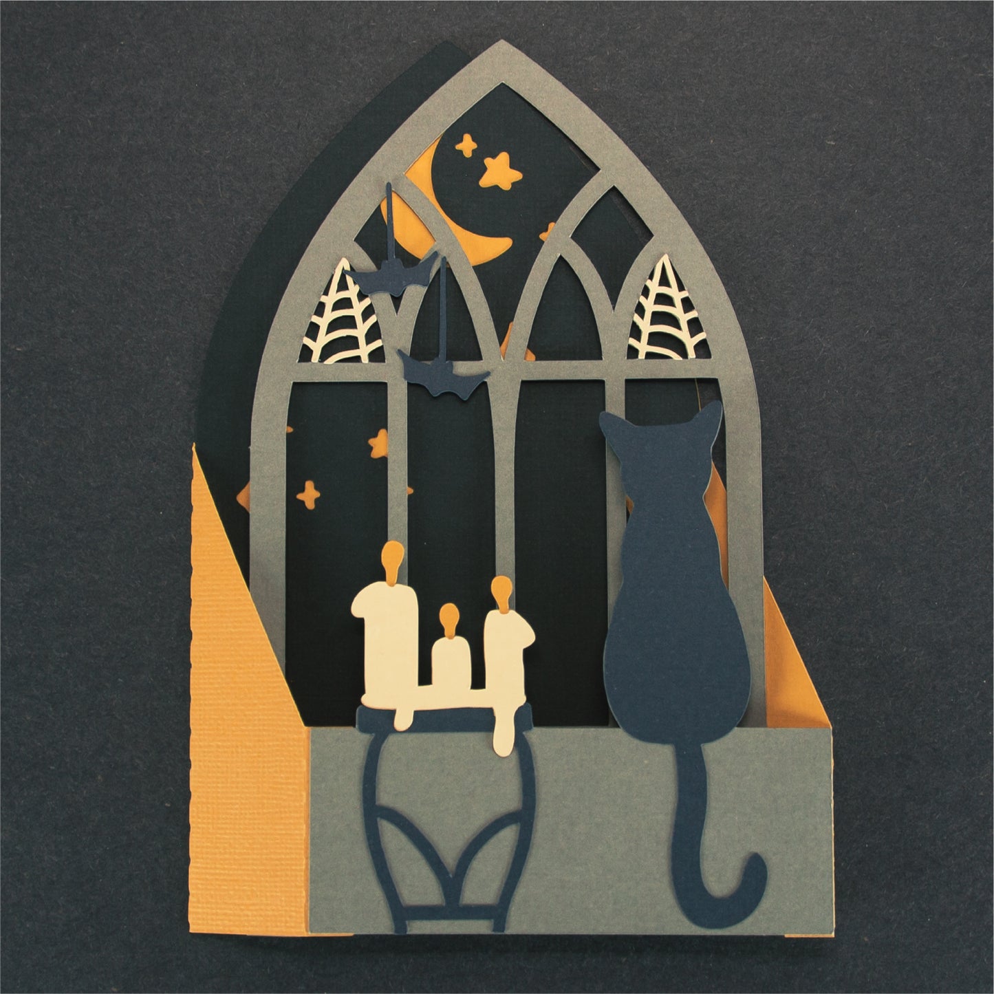 Halloween Window Card - 3D Card SVG