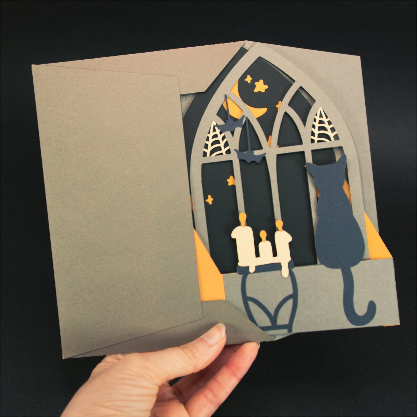 Halloween Window Card - 3D Card SVG