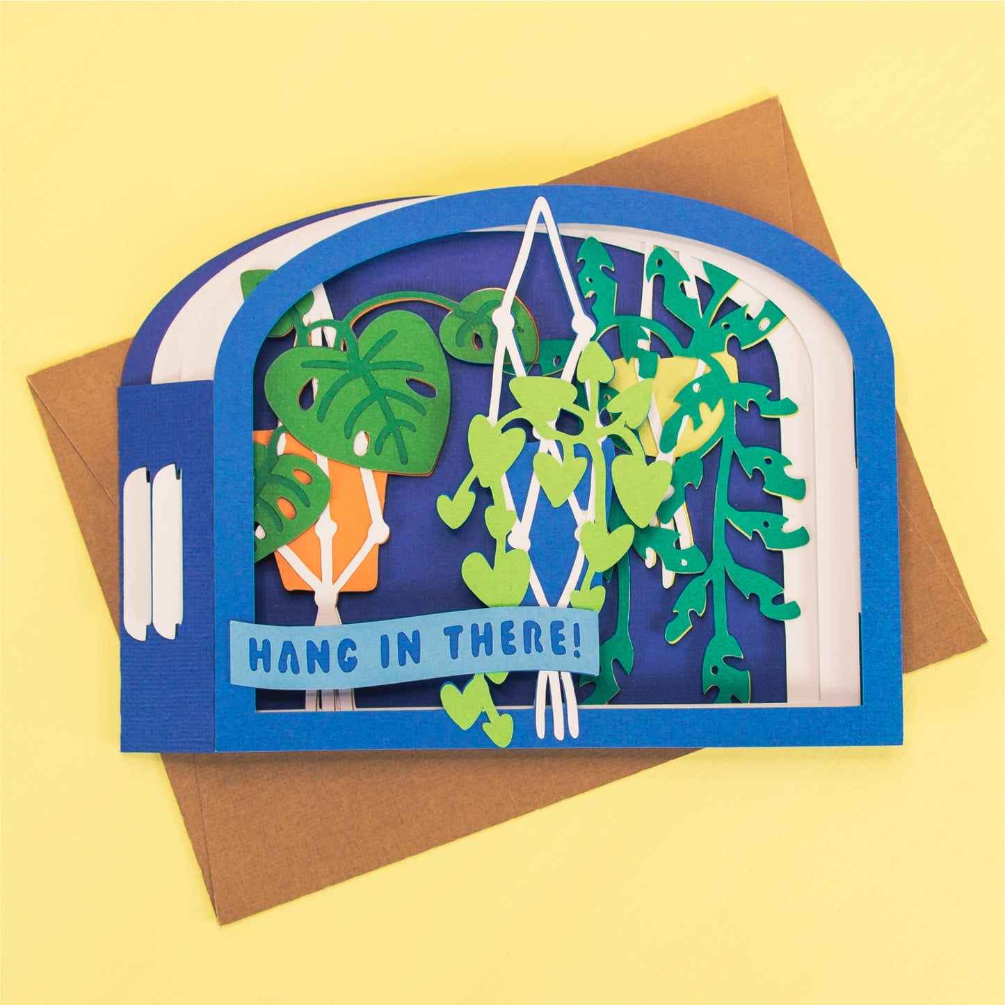 Hanging Plants Pop Up Card - 3D Sympathy Card SVG