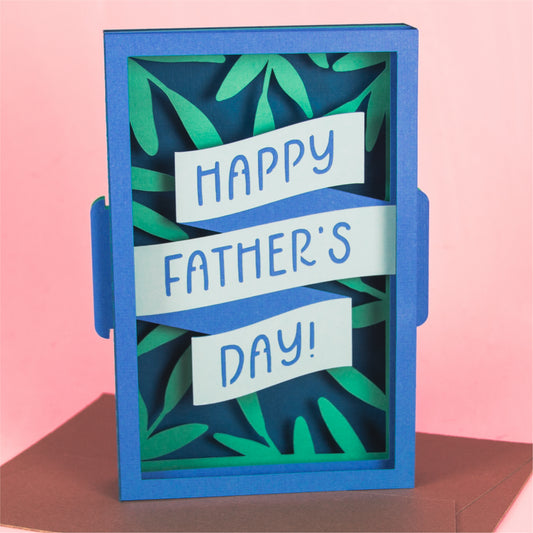 Happy Father's Day Card - 3D Dad and Grandpa Card SVG