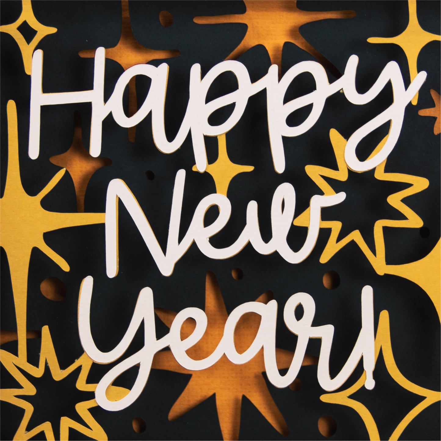 Happy New Year Card - 3D New Years Card SVG