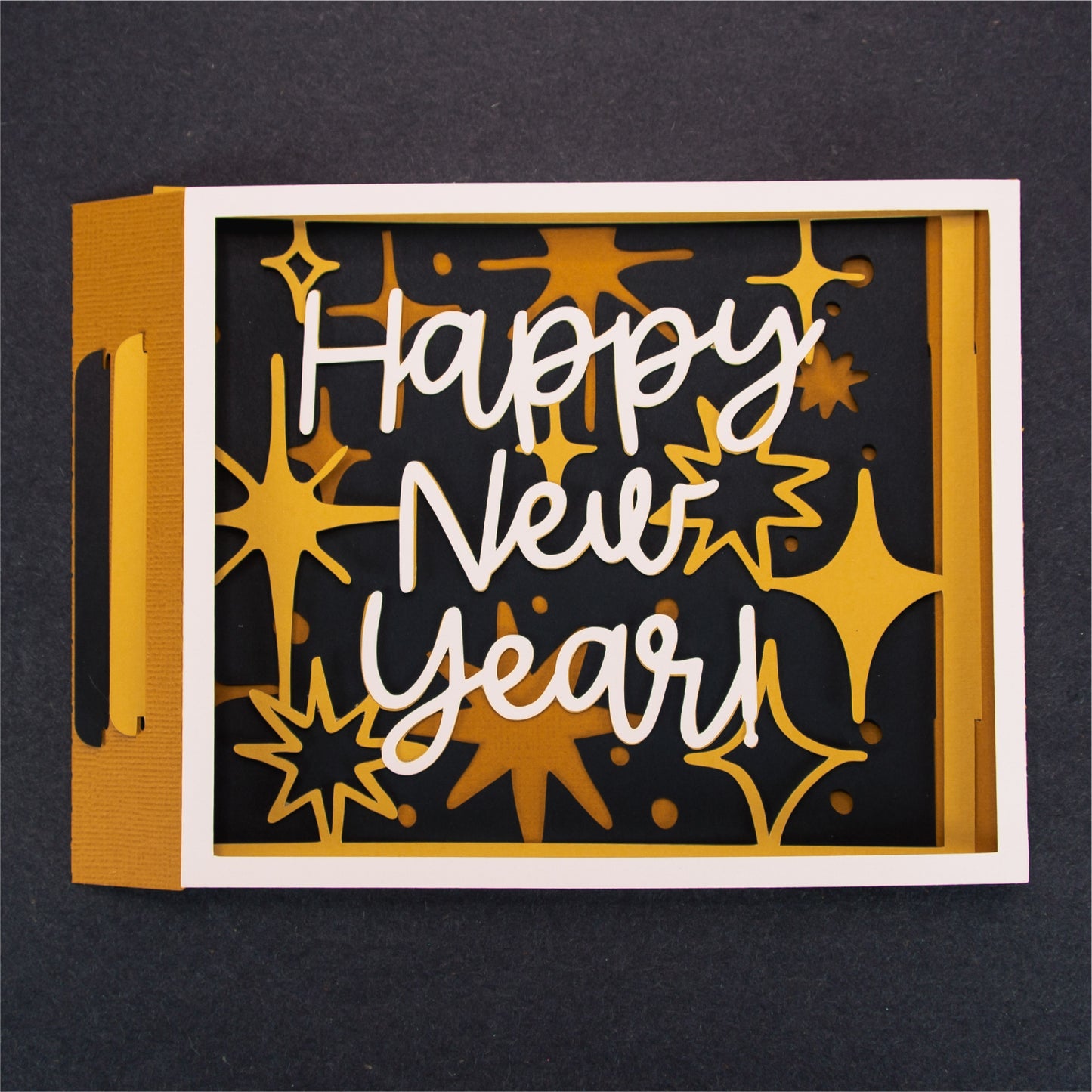Happy New Year Card - 3D New Years Card SVG