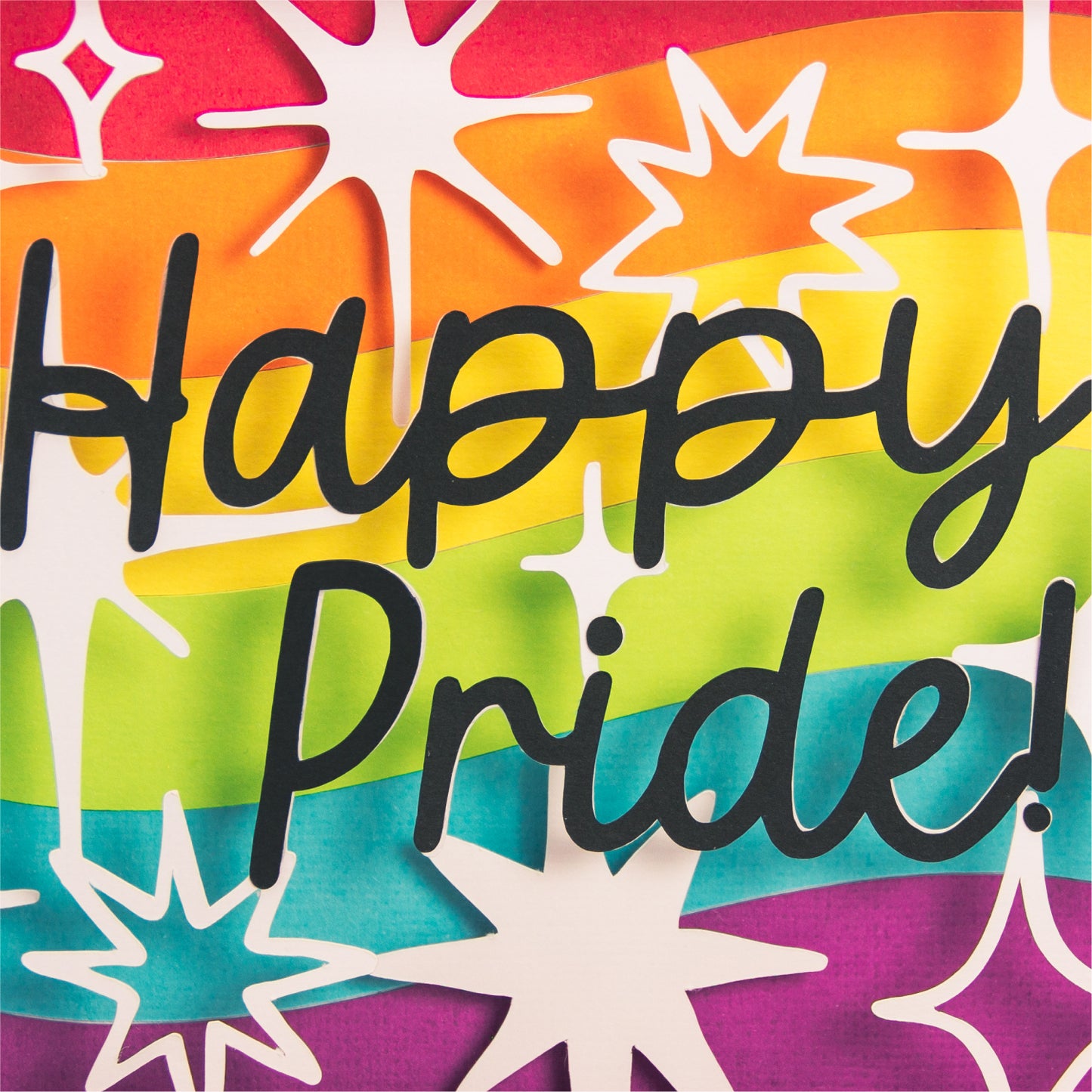 Happy Pride! Card - 3D LGBTQ Card SVG