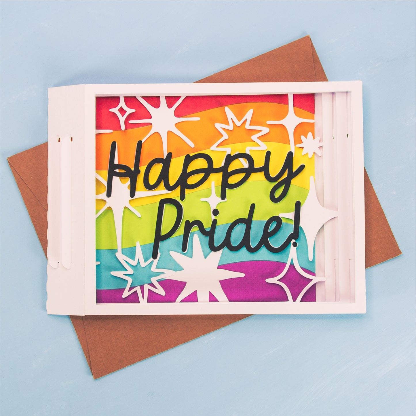 Happy Pride! Card - 3D LGBTQ Card SVG