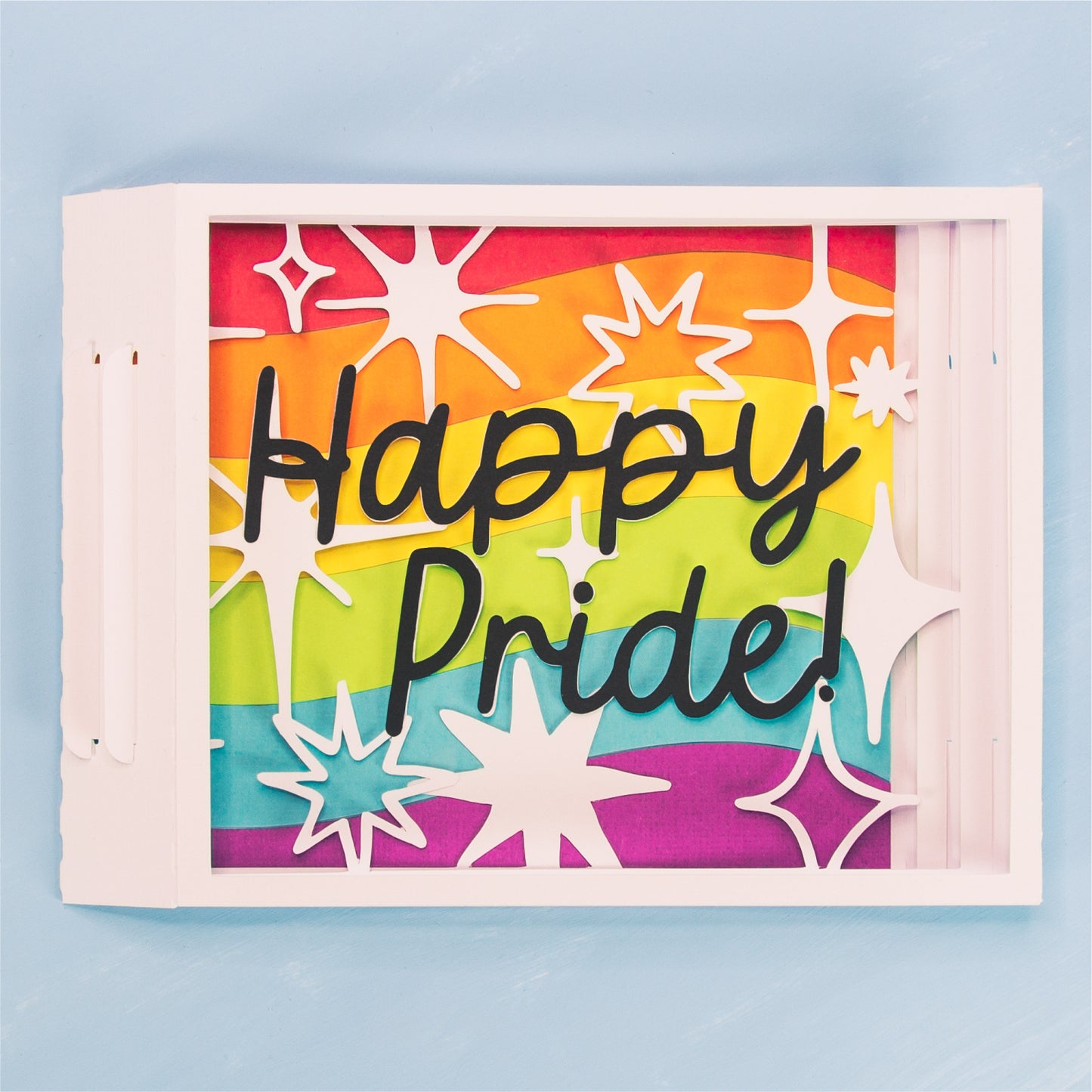 Happy Pride! Card - 3D LGBTQ Card SVG