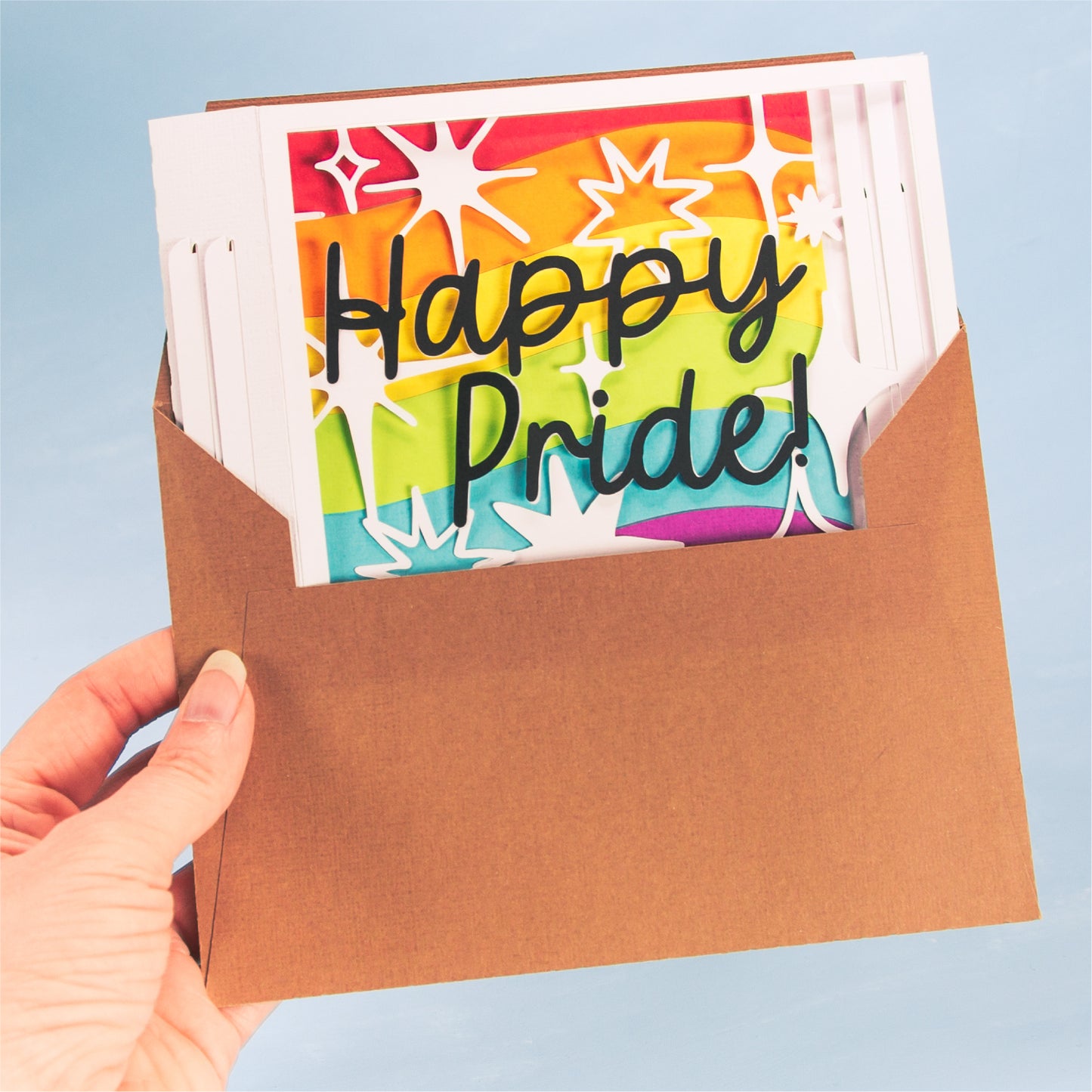 Happy Pride! Card - 3D LGBTQ Card SVG