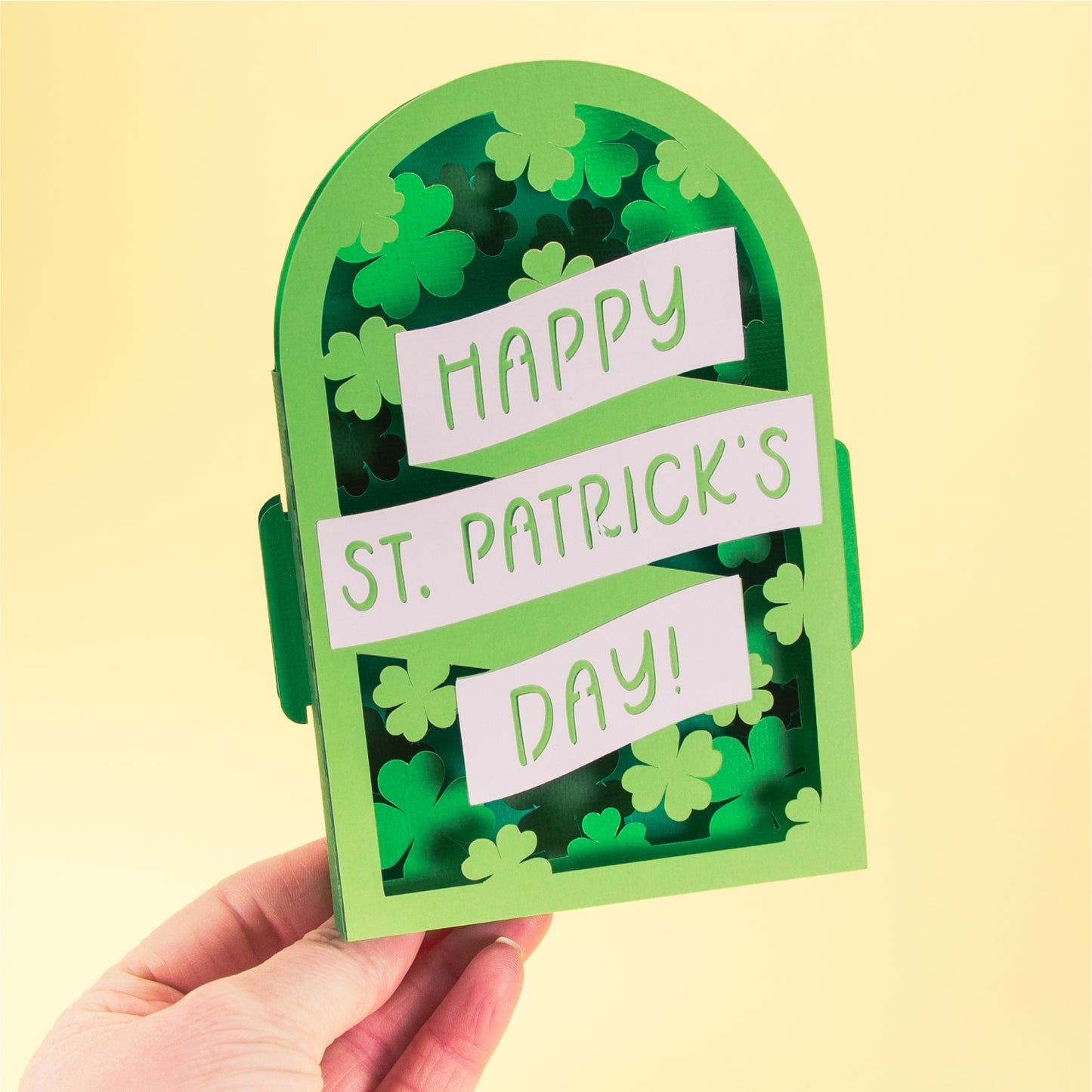 Happy St. Patrick's Day Card - 3D Shadowbox Card SVG