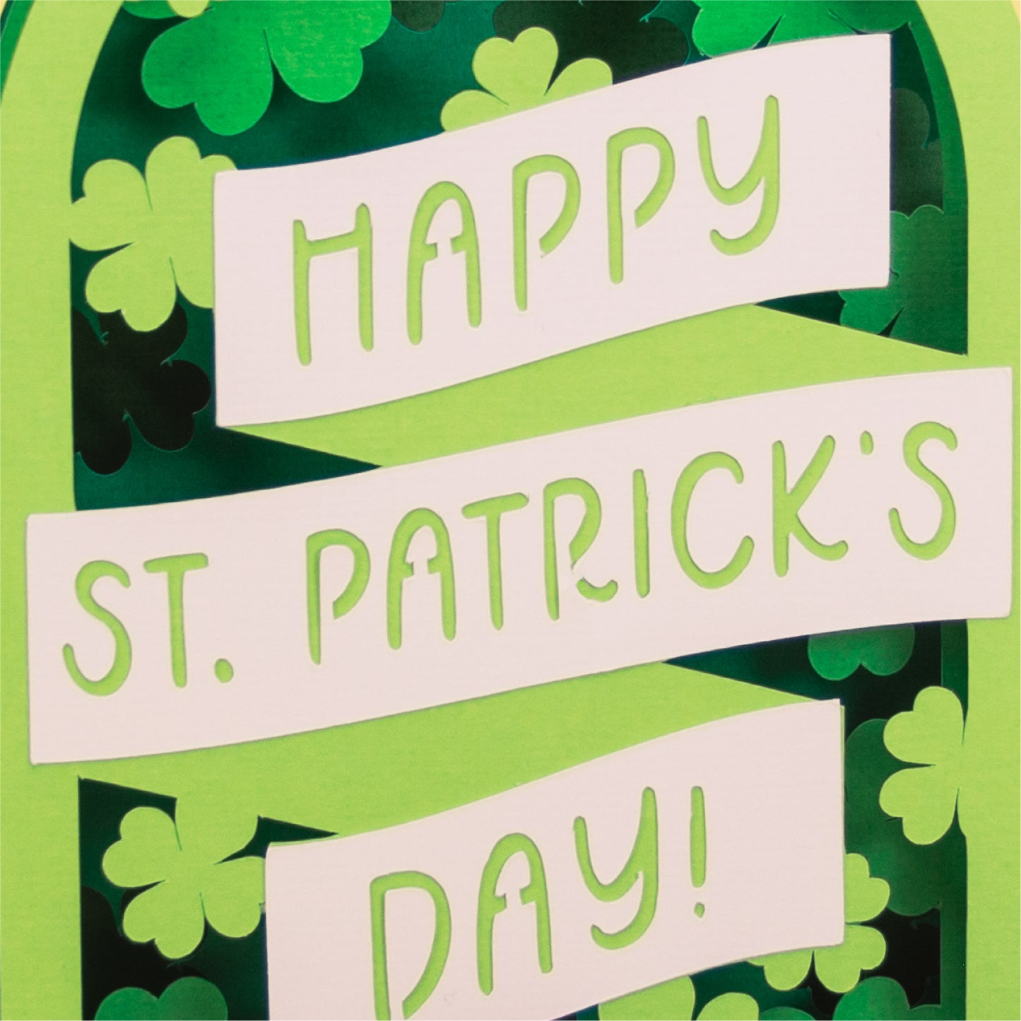 Happy St. Patrick's Day Card - 3D Shadowbox Card SVG