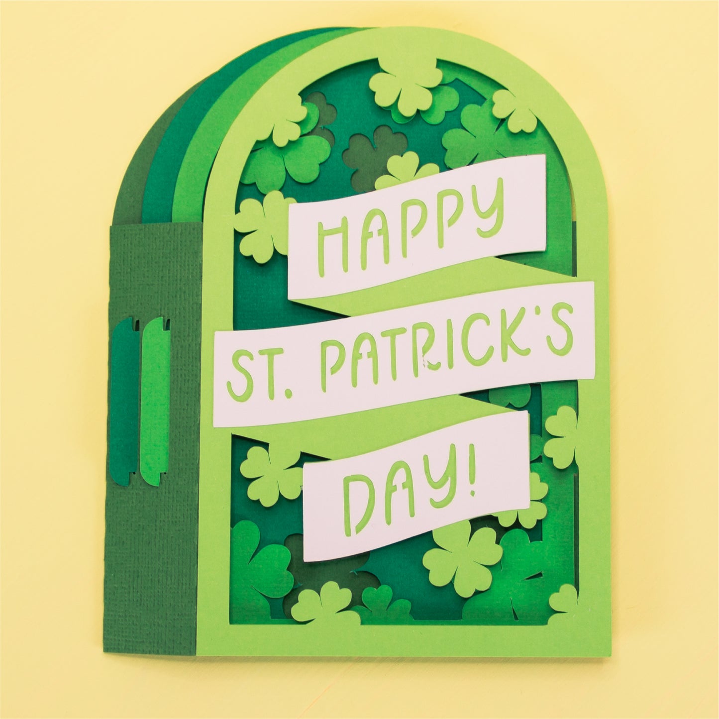 Happy St. Patrick's Day Card - 3D Shadowbox Card SVG