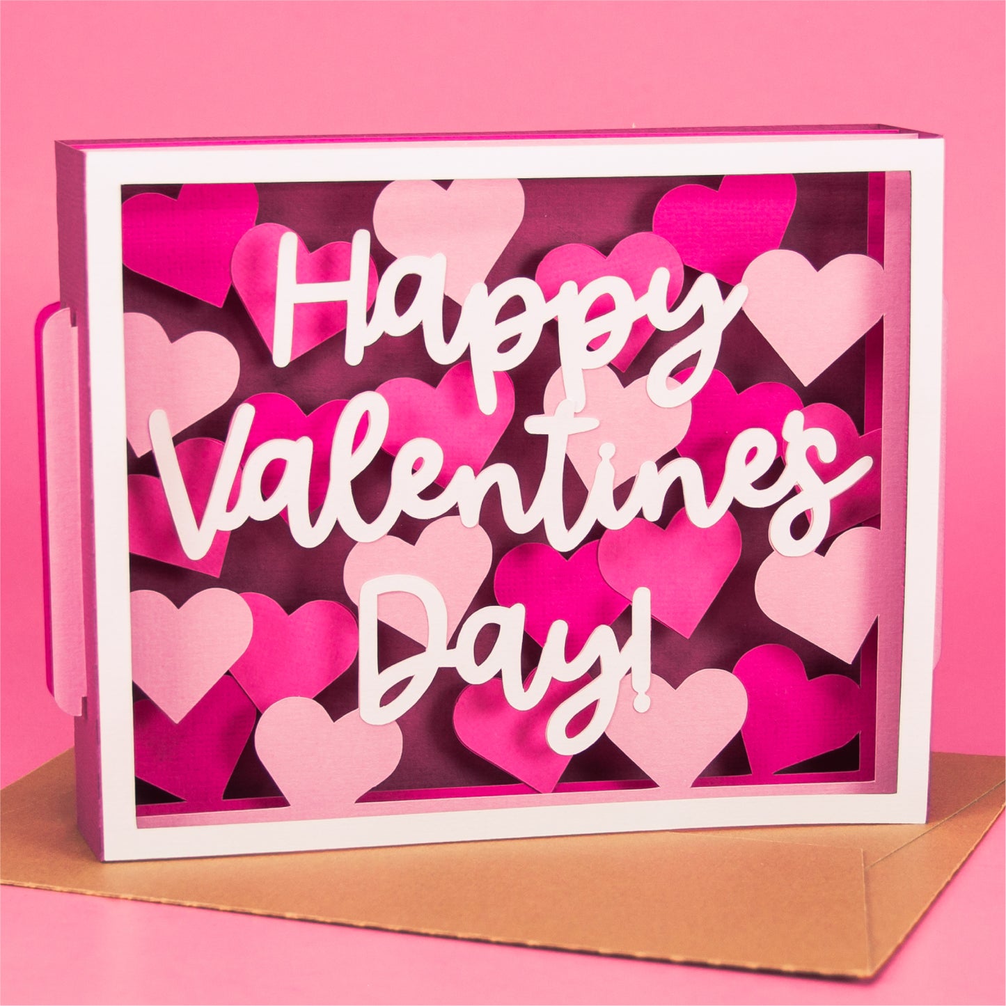 Happy Valentine's Day Card - 3D Shadow Box Card SVG