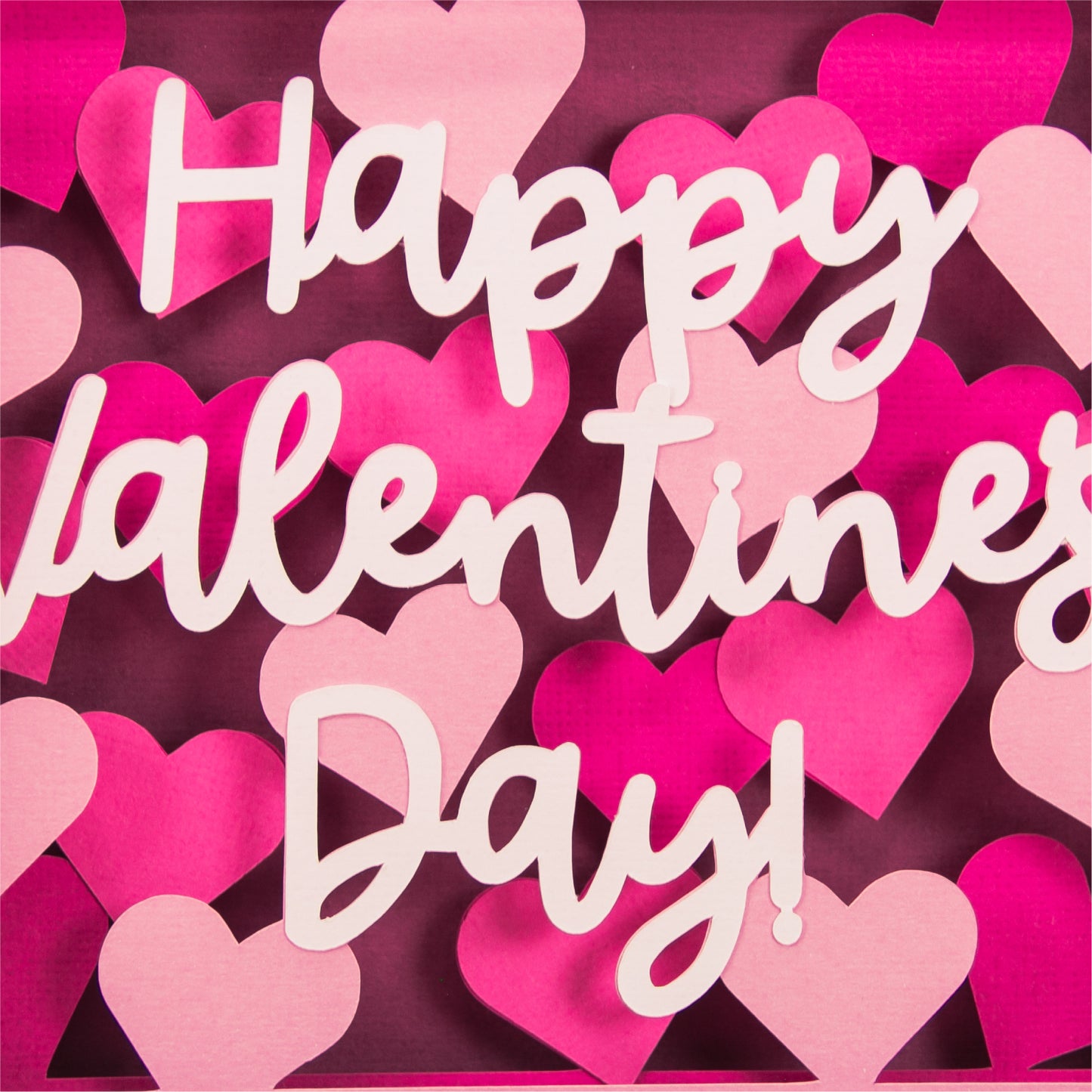 Happy Valentine's Day Card - 3D Shadow Box Card SVG