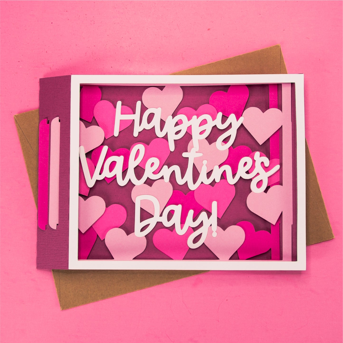 Happy Valentine's Day Card - 3D Shadow Box Card SVG