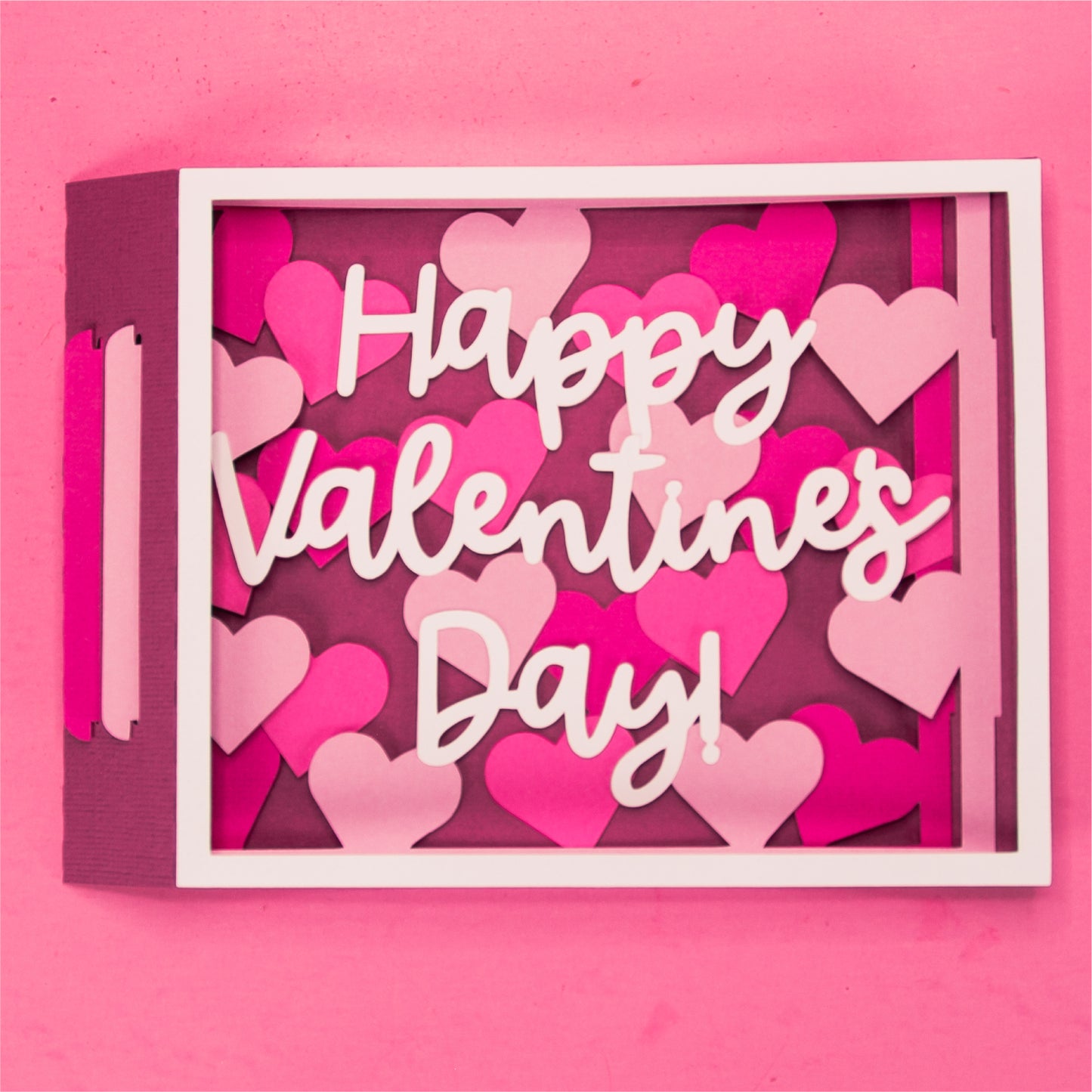 Happy Valentine's Day Card - 3D Shadow Box Card SVG
