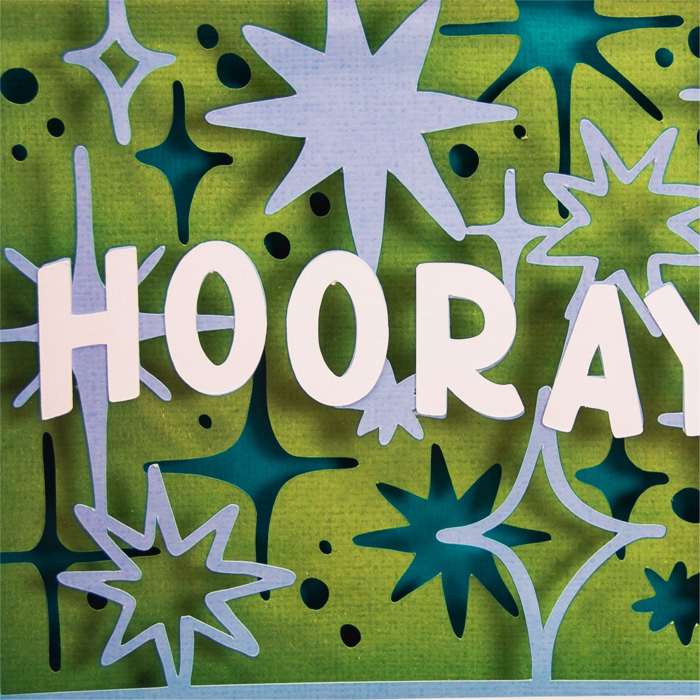 Hooray! Stars Card - 3D Any Occasion Card SVG