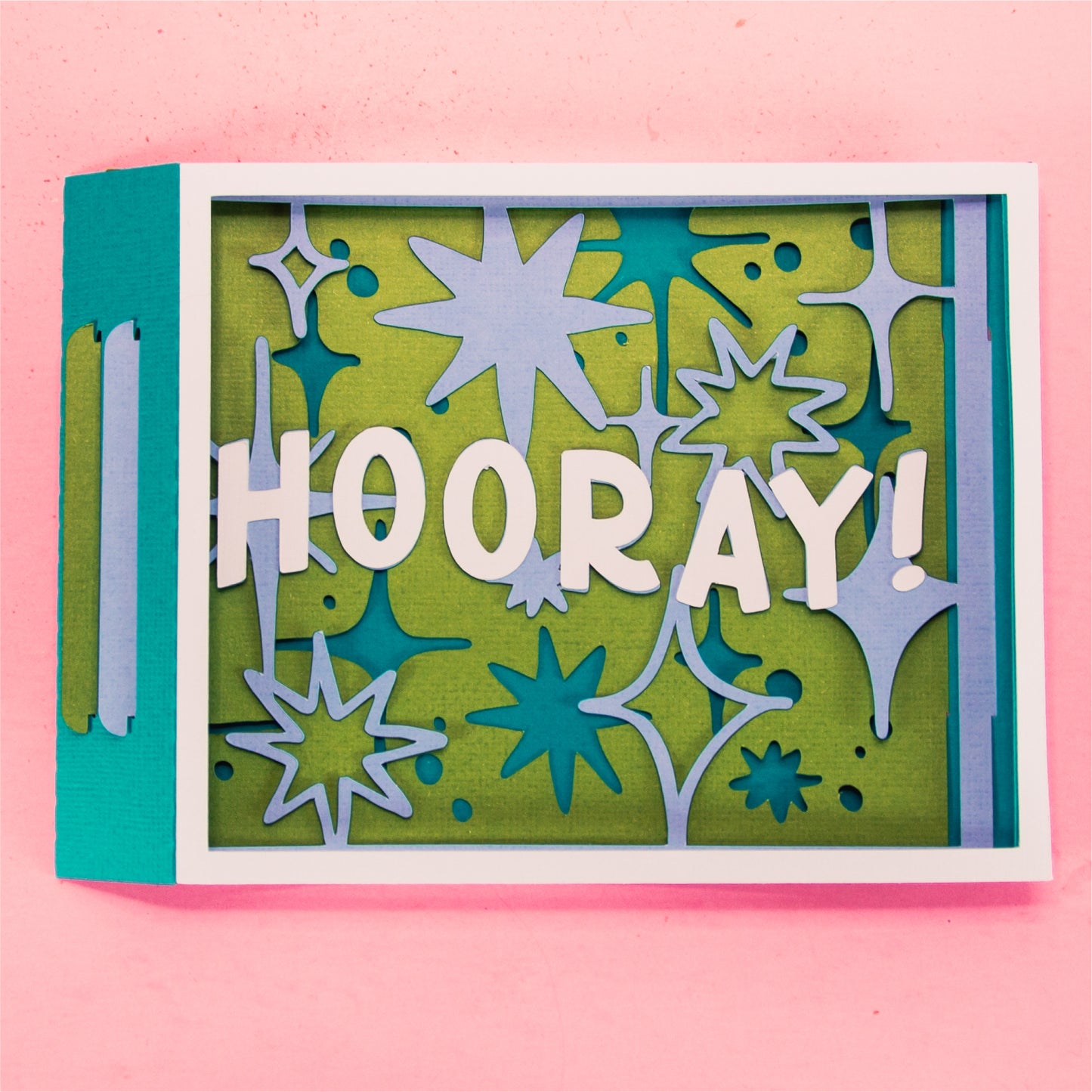 Hooray! Stars Card - 3D Any Occasion Card SVG