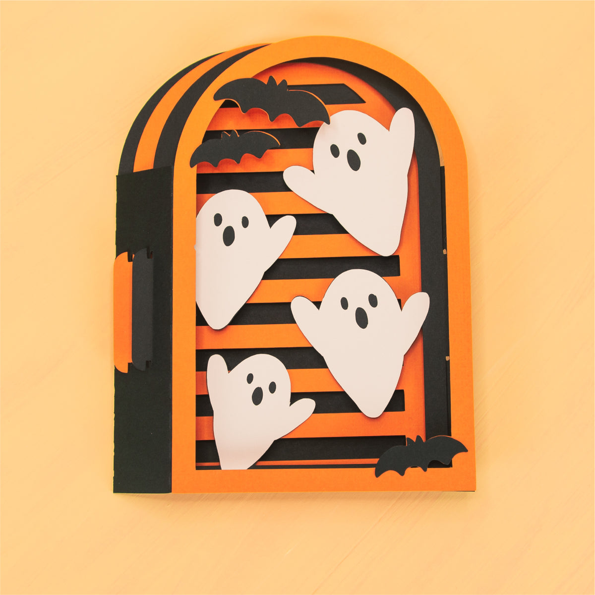 Layered Ghost Card SVG - 3D Halloween SVG