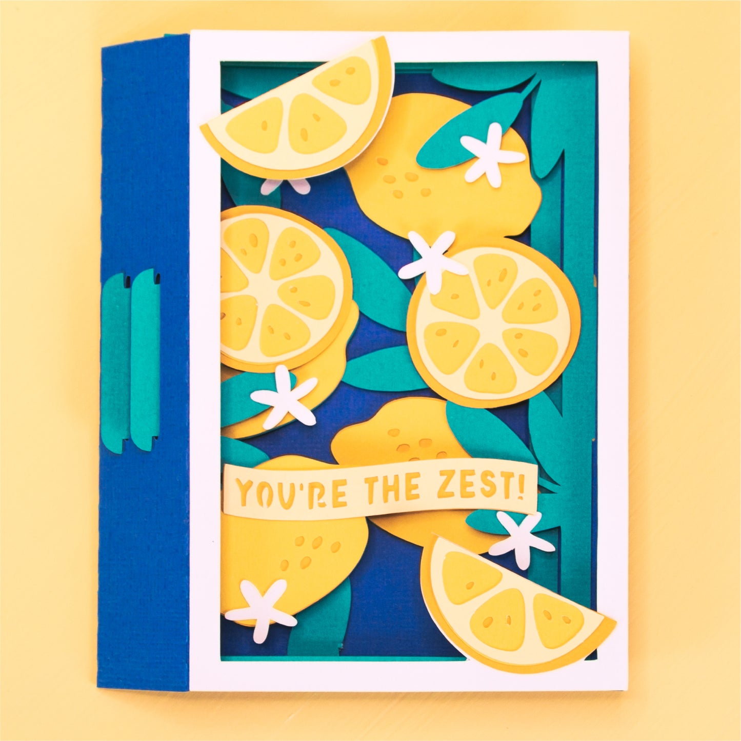 Layered Lemon Card - 3D Summer Card SVG