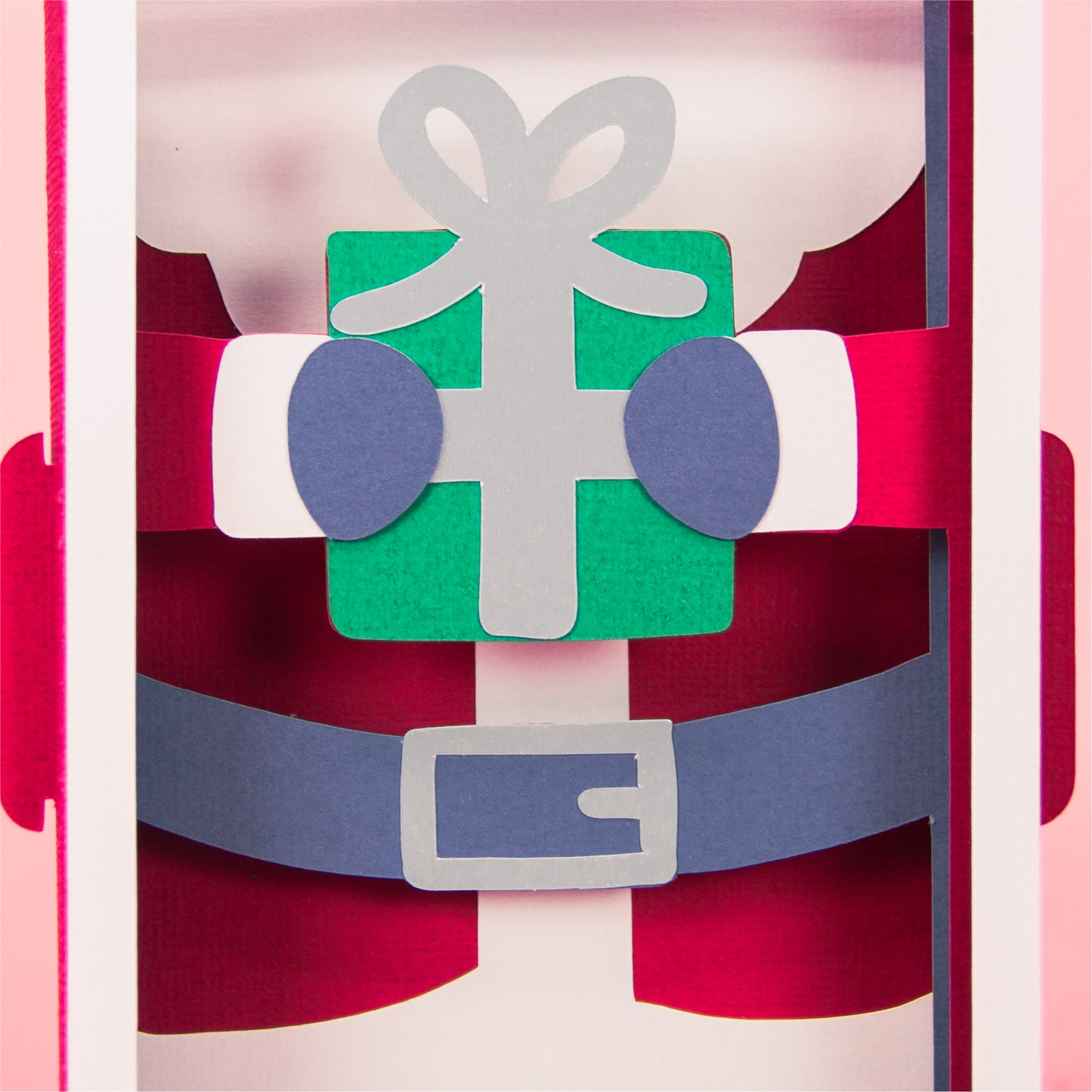 Layered Santa Card - 3D Christmas Card SVG