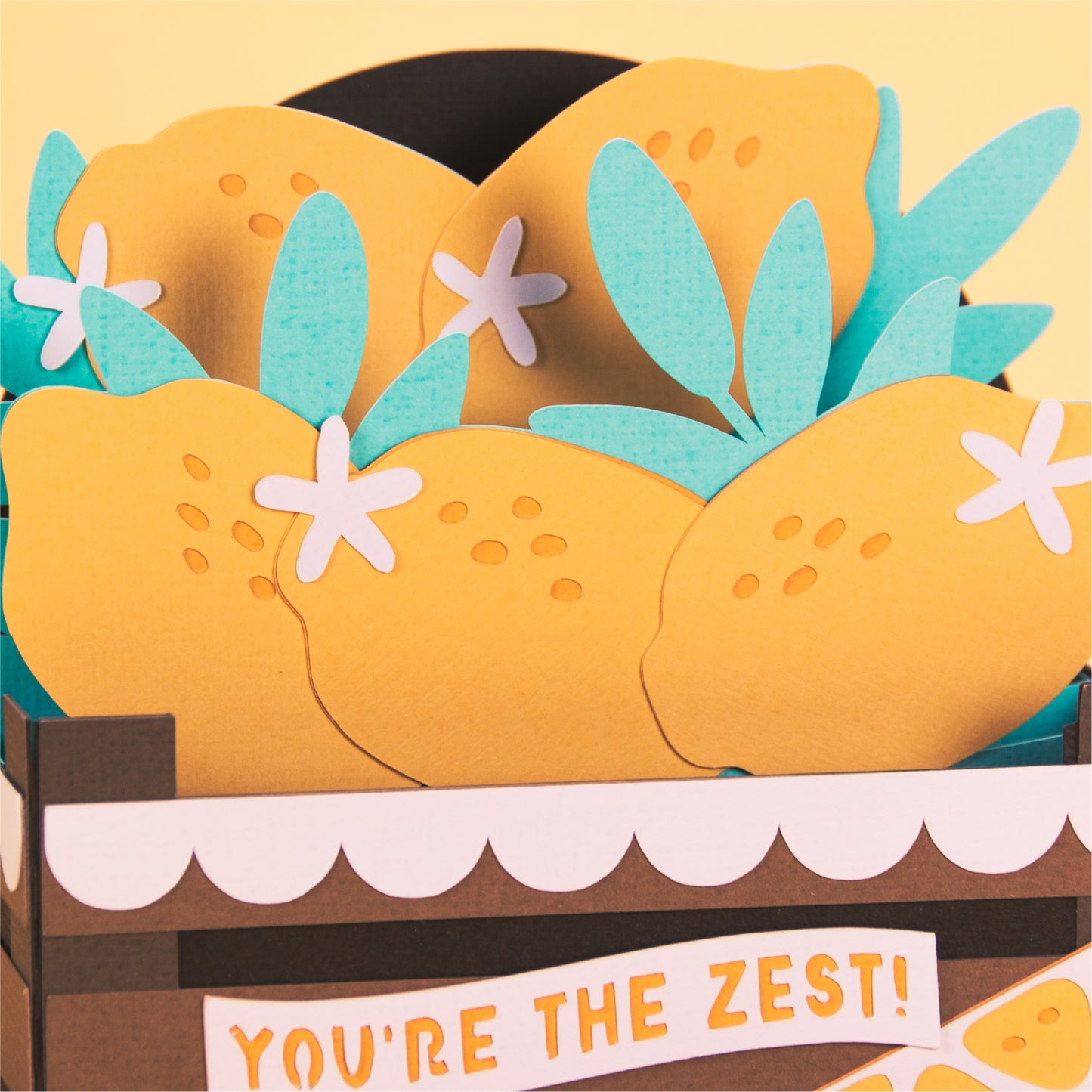 Lemon Crate Card - 3D Summer Card SVG