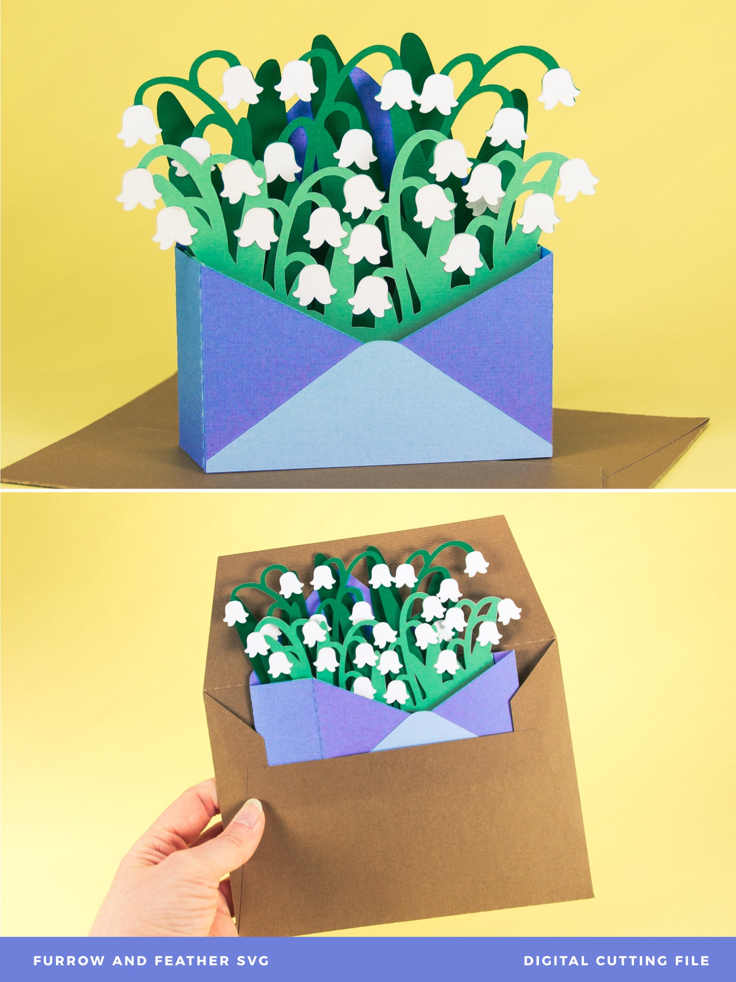Lily of the Valley Wildflower Card - 3D Card SVG