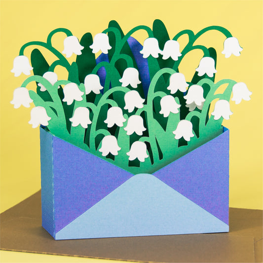 Lily of the Valley Wildflower Card - 3D Card SVG