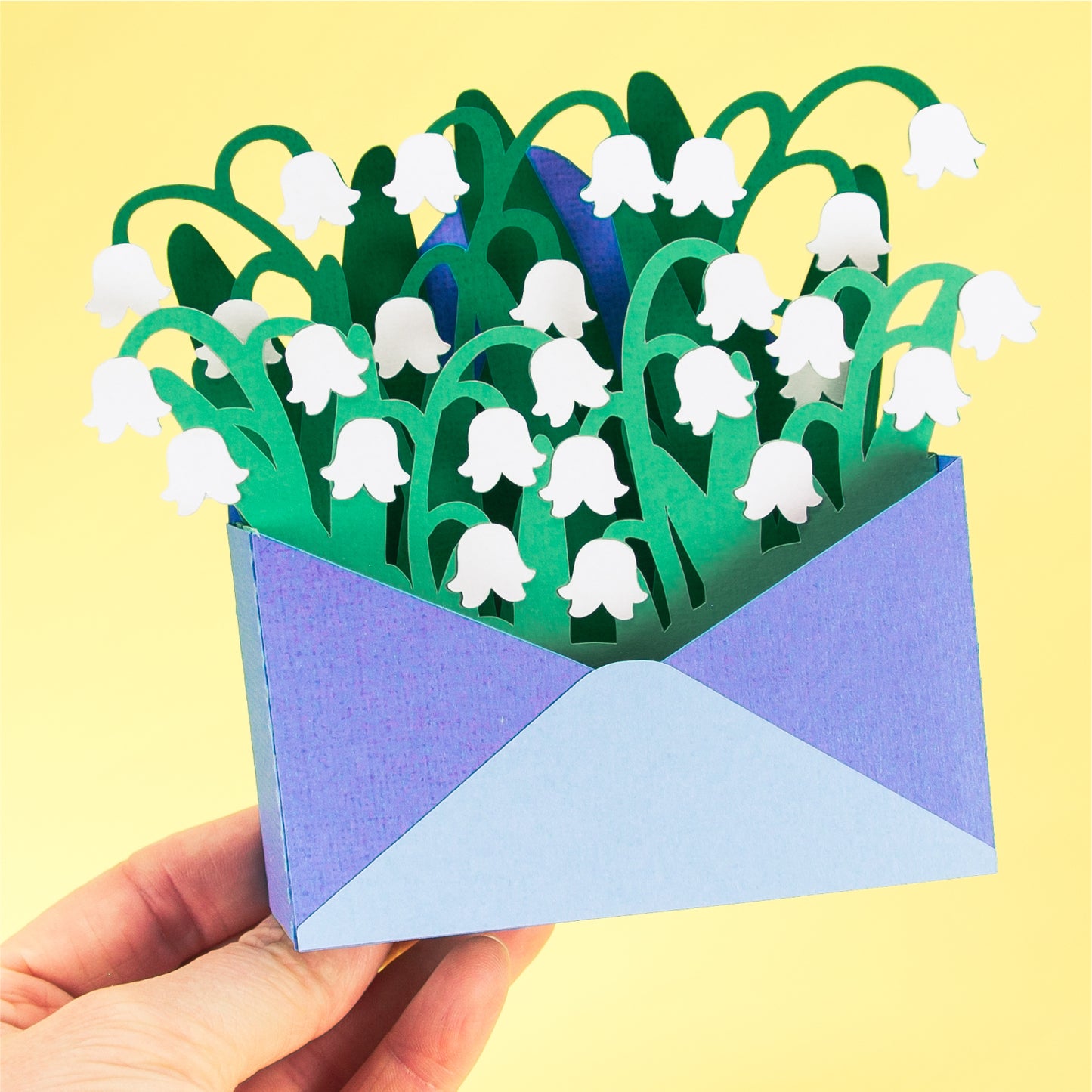 Lily of the Valley Wildflower Card - 3D Card SVG