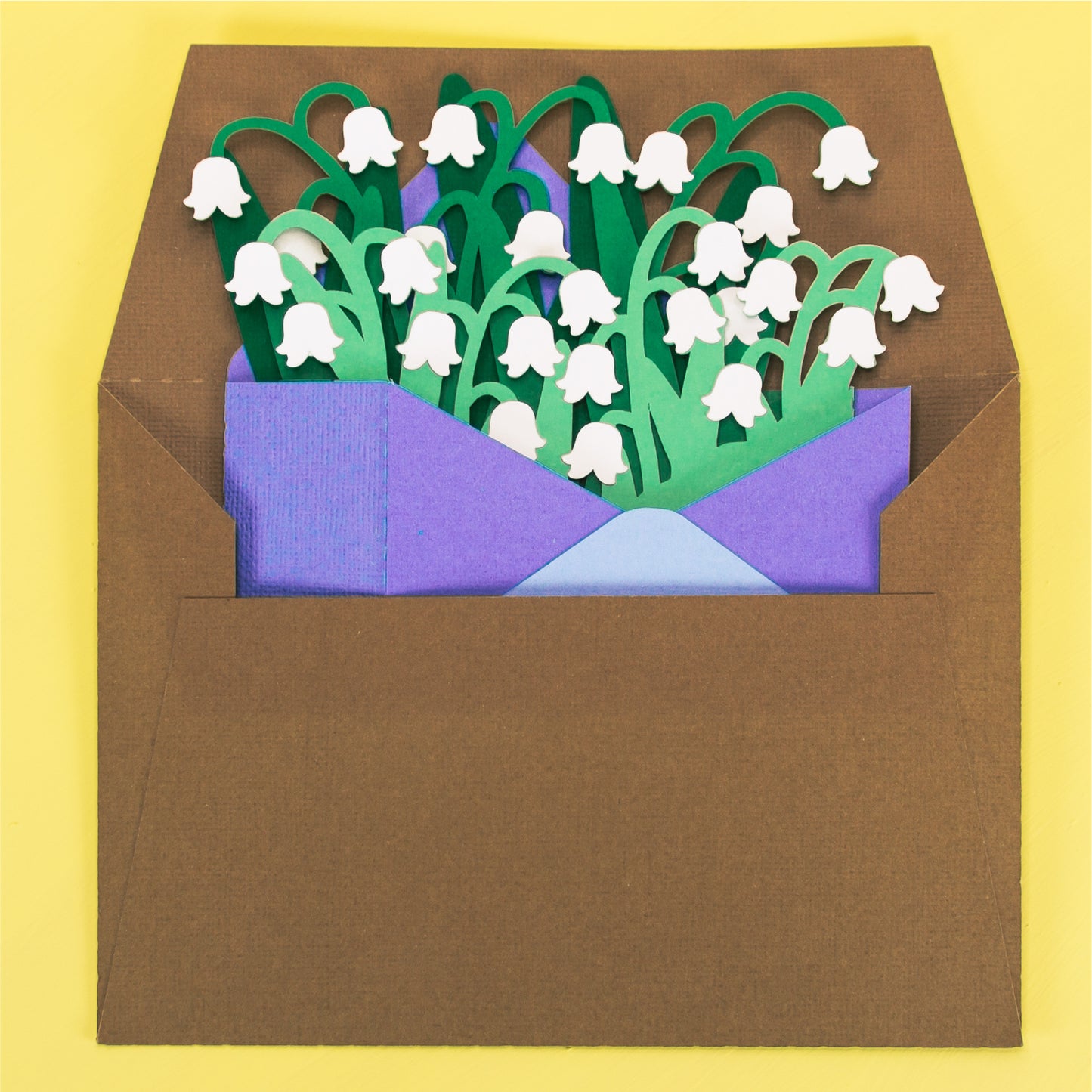 Lily of the Valley Wildflower Card - 3D Card SVG