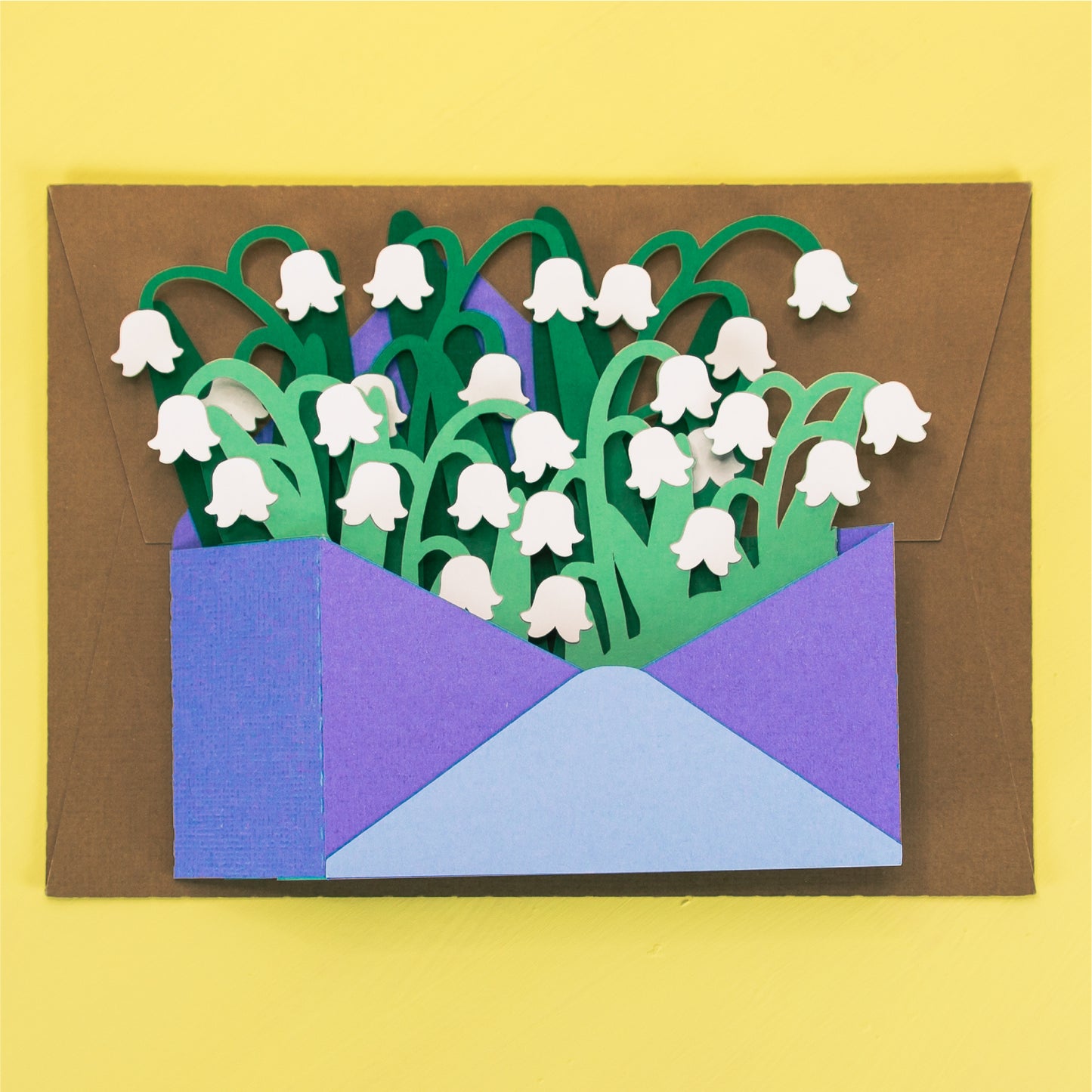 Lily of the Valley Wildflower Card - 3D Card SVG