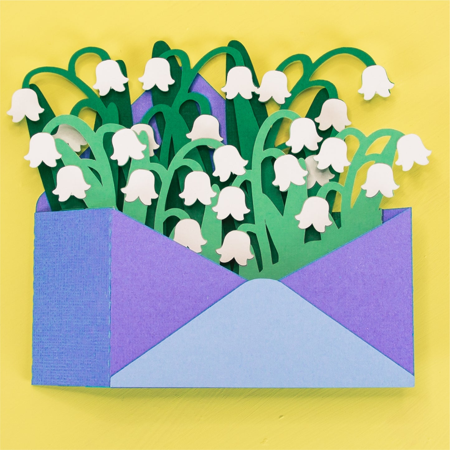 Lily of the Valley Wildflower Card - 3D Card SVG