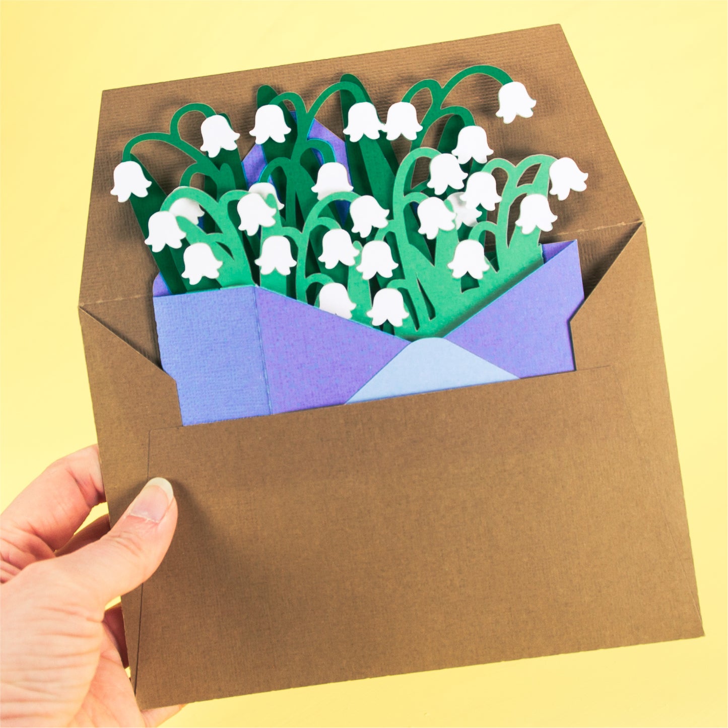Lily of the Valley Wildflower Card - 3D Card SVG