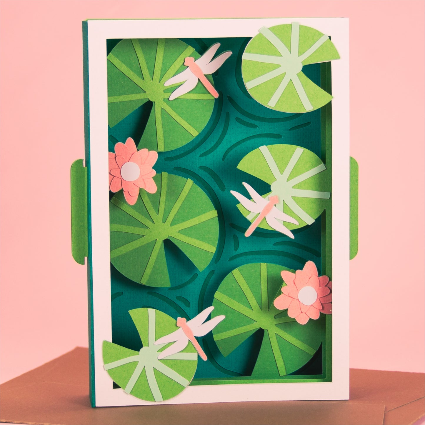Lily Pad Pond Card - 3D Card SVG