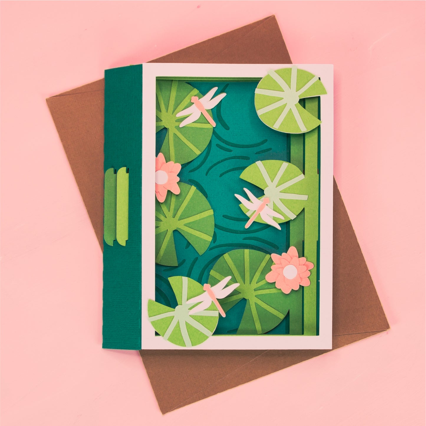 Lily Pad Pond Card - 3D Card SVG