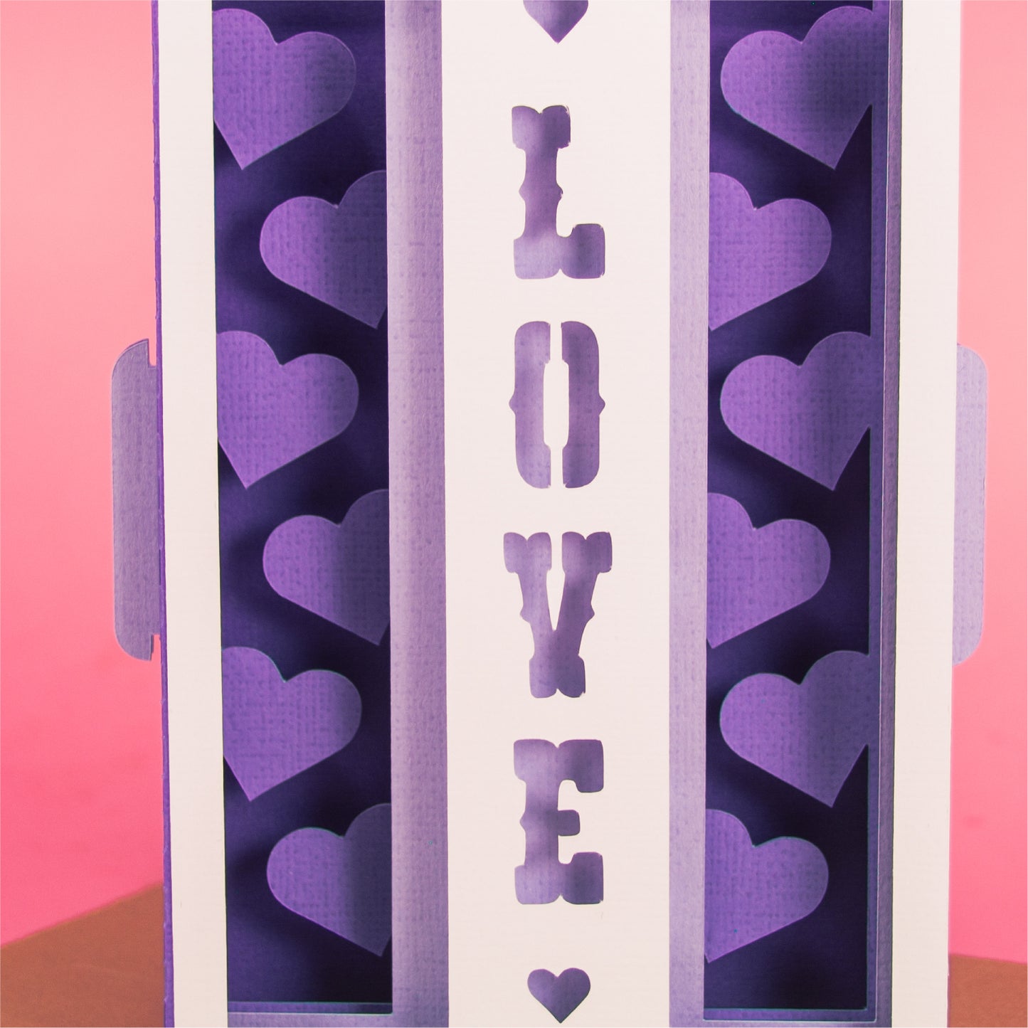 Love Vertical Card - 3D Valentine's Day Card SVG