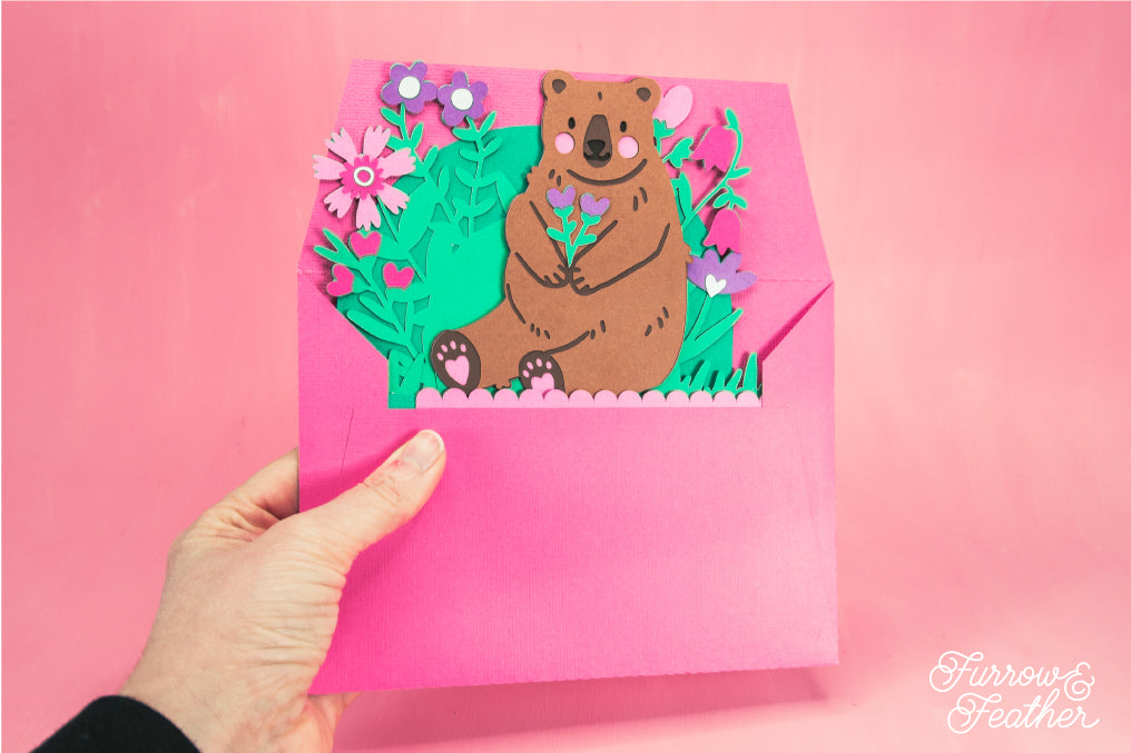 I Love You Beary Much SVG - Valentine's Day Card SVG