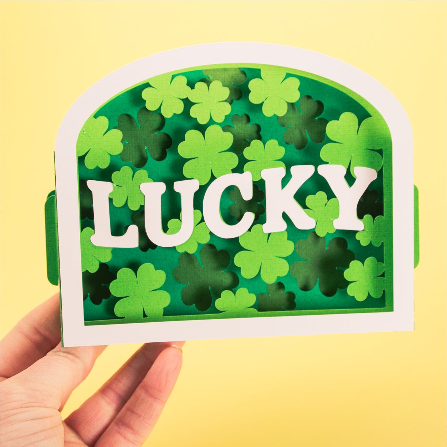 Lucky Shadowbox Card - 3D St. Patrick's Day Card SVG