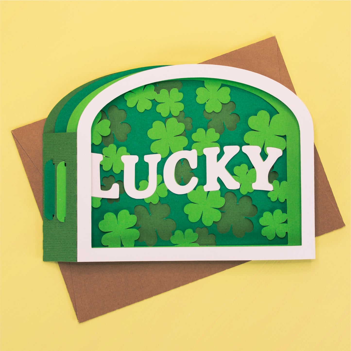 Lucky Shadowbox Card - 3D St. Patrick's Day Card SVG