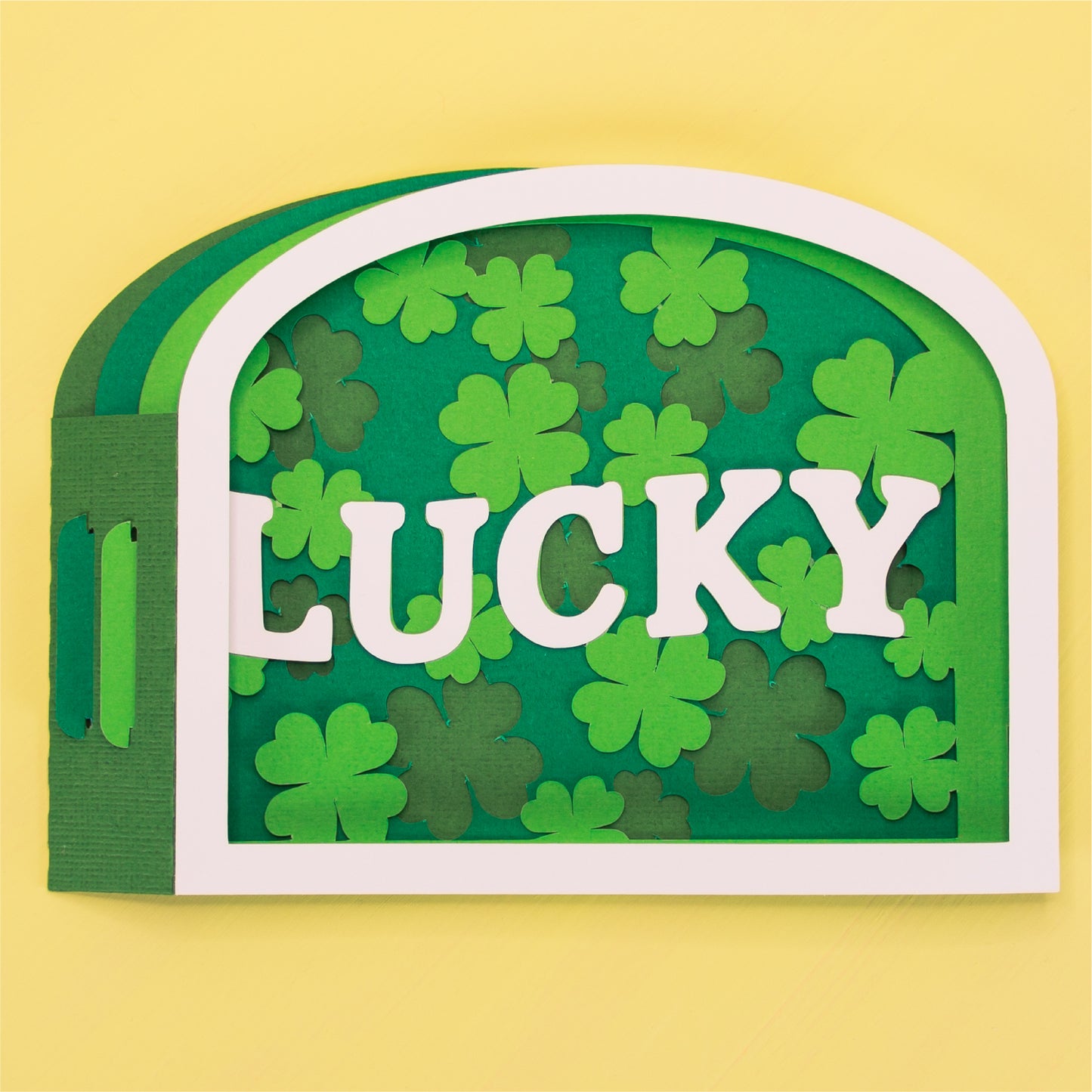Lucky Shadowbox Card - 3D St. Patrick's Day Card SVG