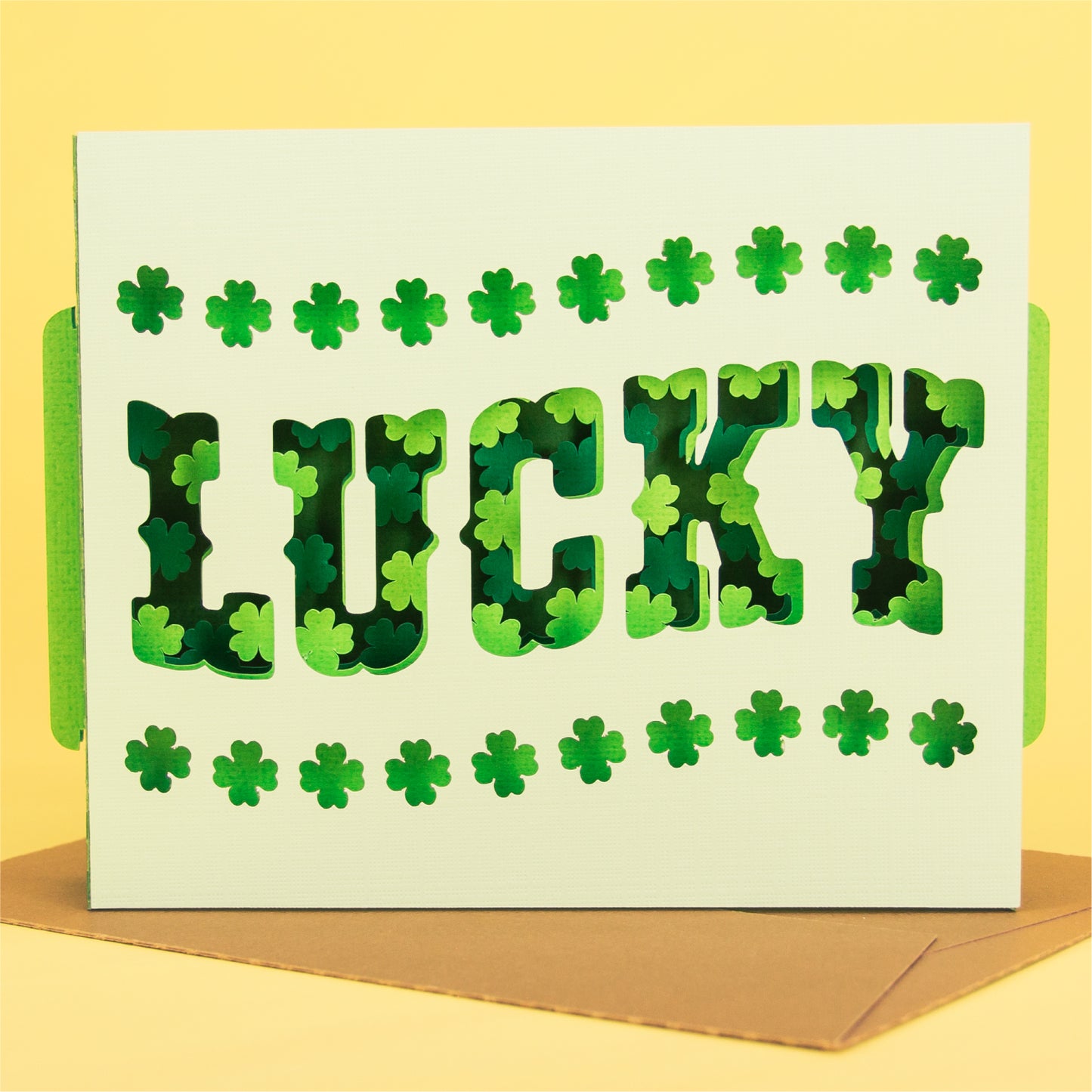 Lucky Shadowbox Card - 3D St. Patrick's Day Card SVG