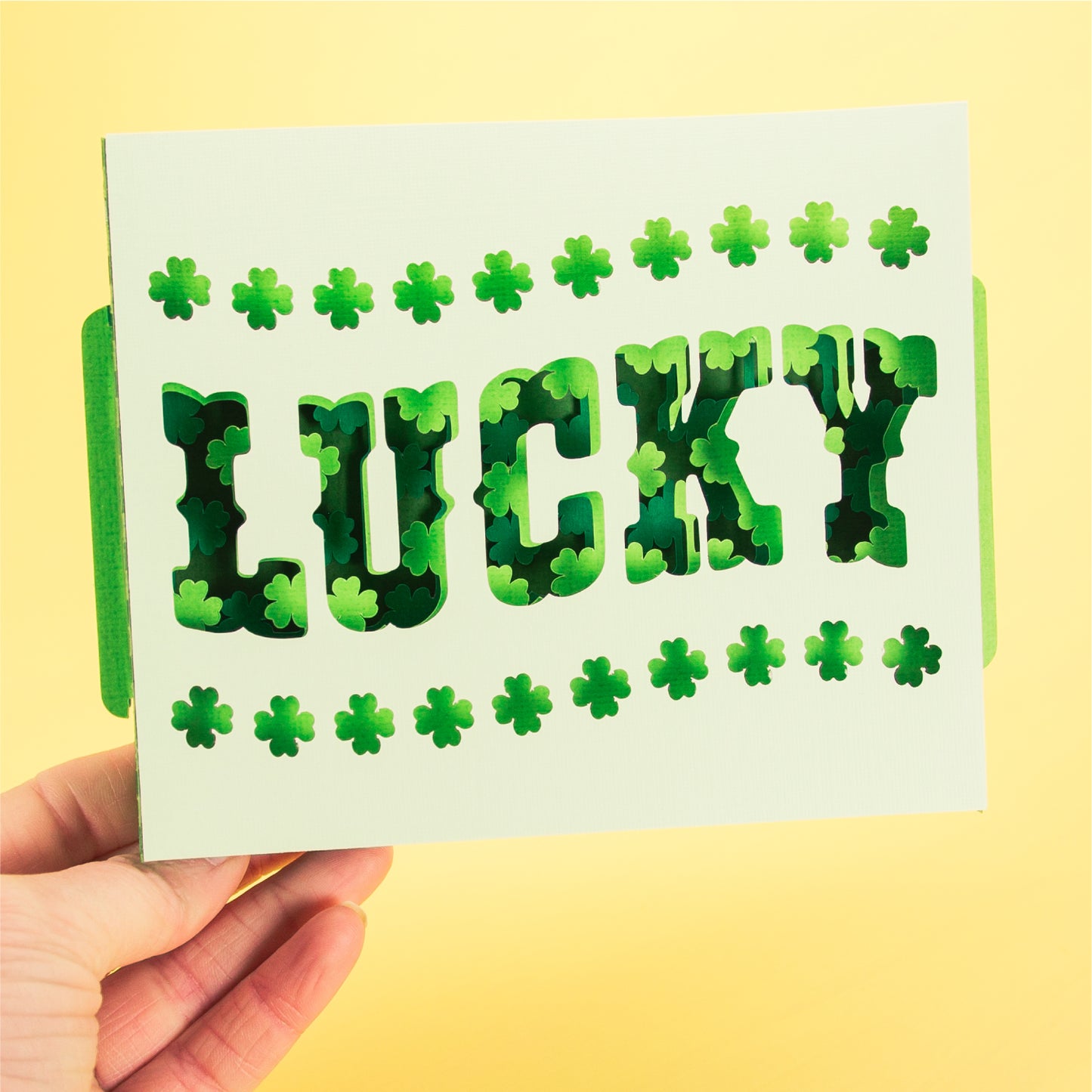 Lucky Shadowbox Card - 3D St. Patrick's Day Card SVG
