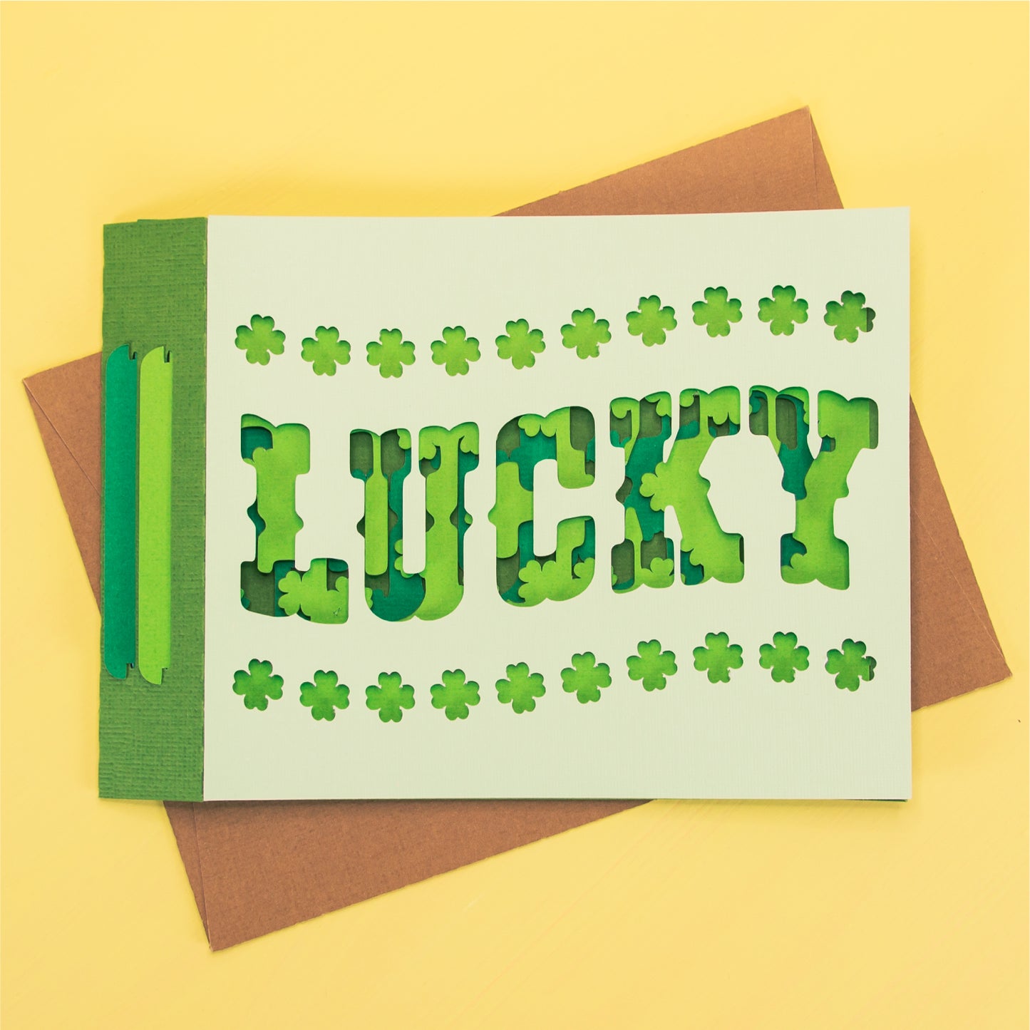Lucky Shadowbox Card - 3D St. Patrick's Day Card SVG