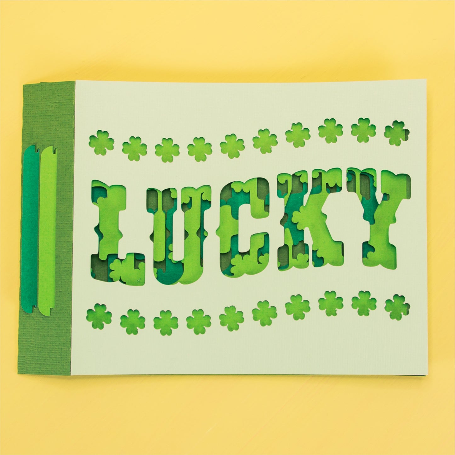 Lucky Shadowbox Card - 3D St. Patrick's Day Card SVG