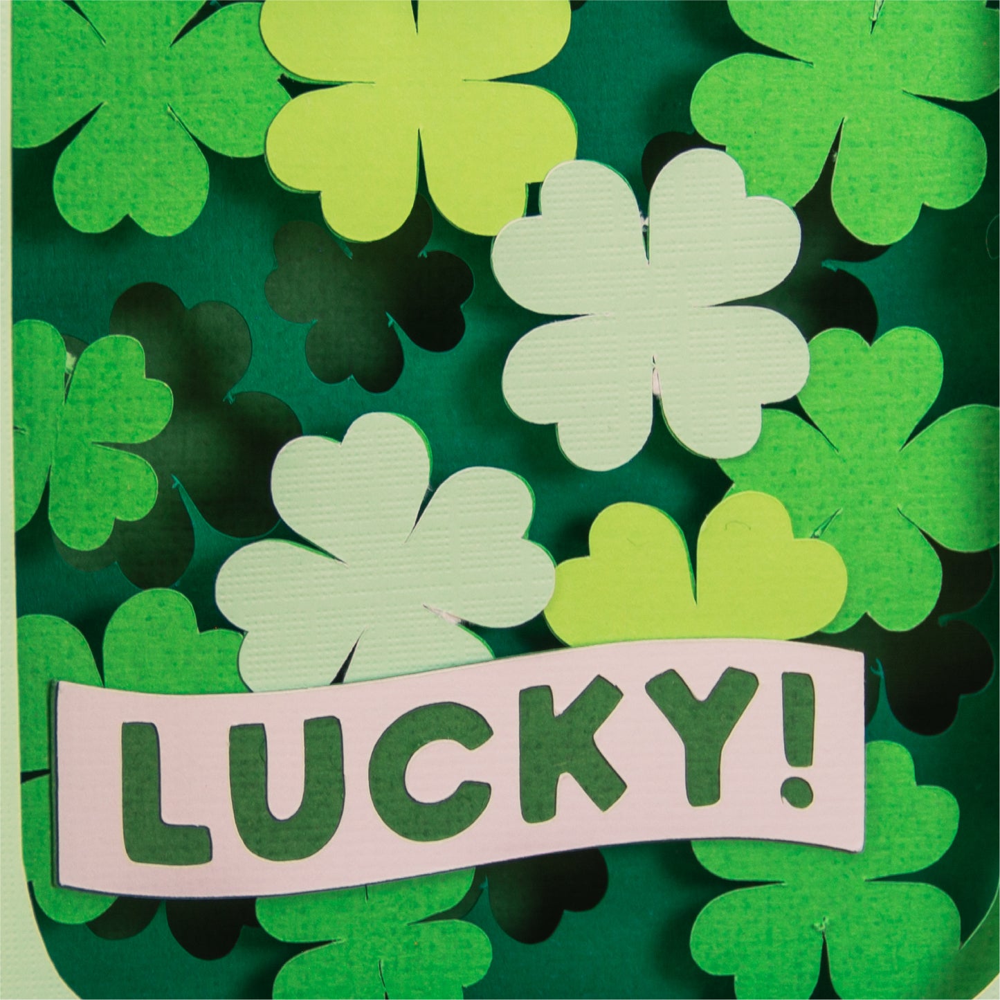 Lucky Shamrock Jar Card - 3D St. Patrick's Day Card SVG