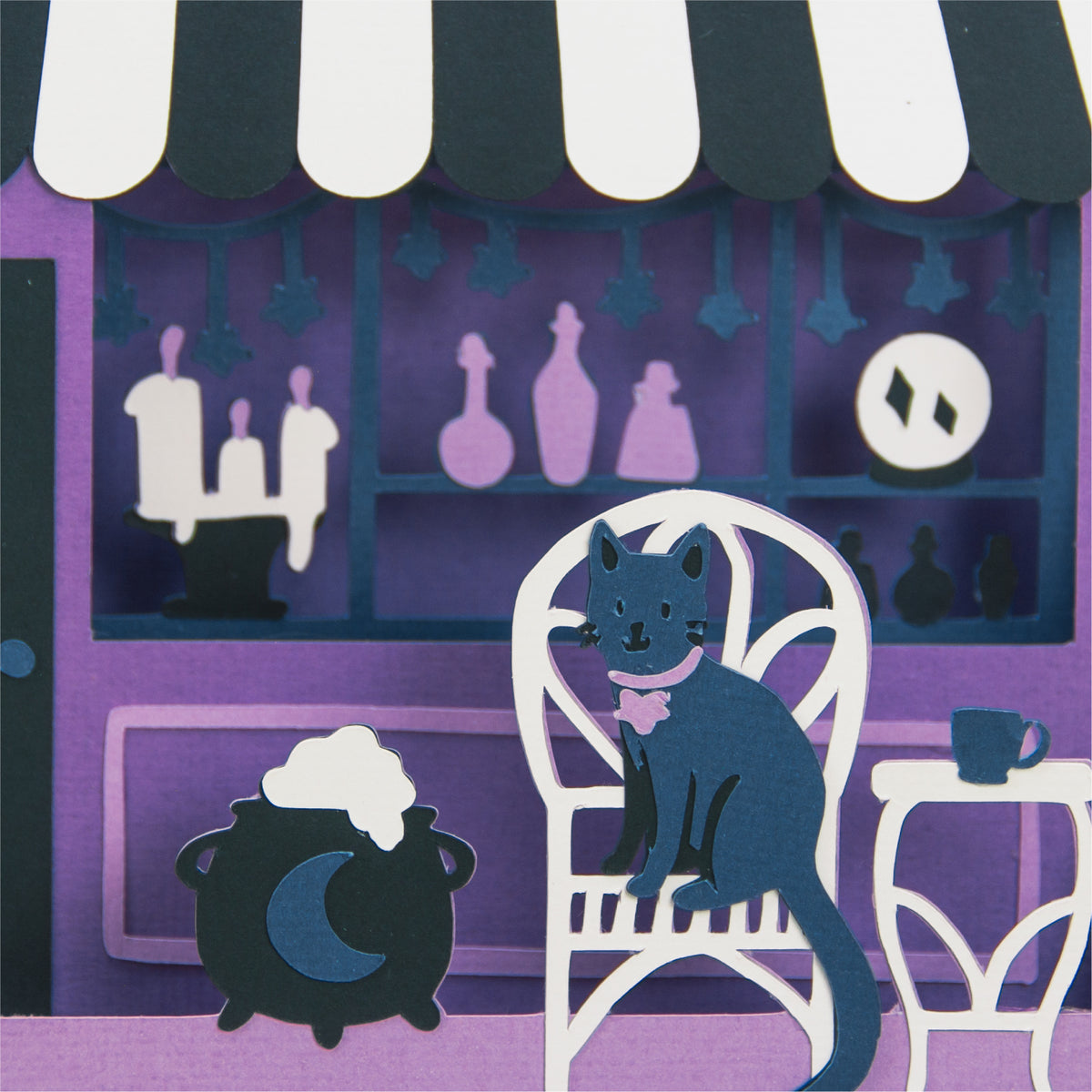 Magic Shop Card SVG - 3D Halloween SVG