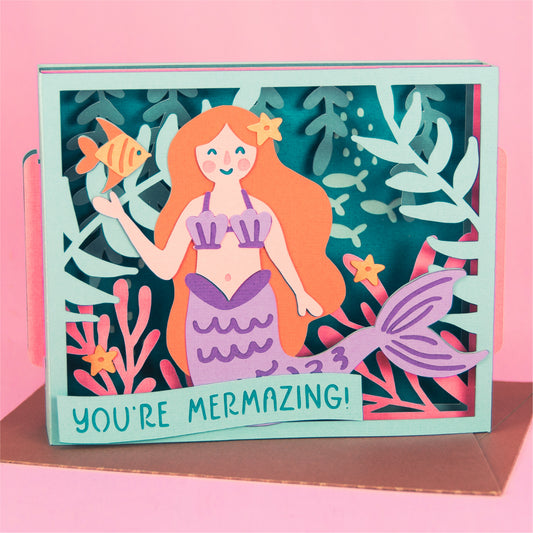 Mermaid Card - 3D Any Occasion Card SVG