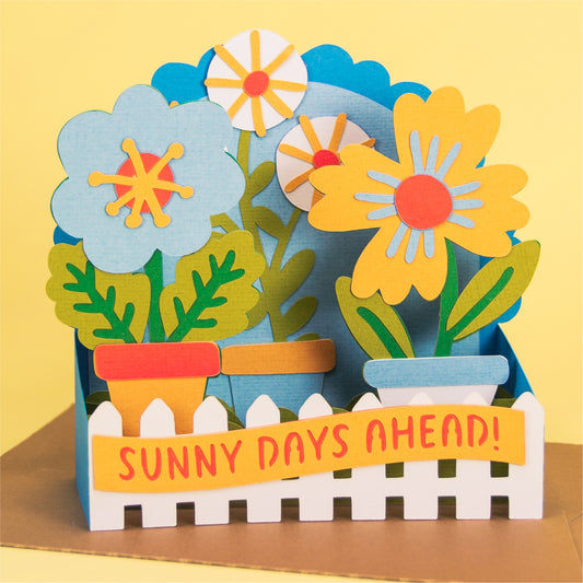 Mod Flower Card - 3D Card SVG