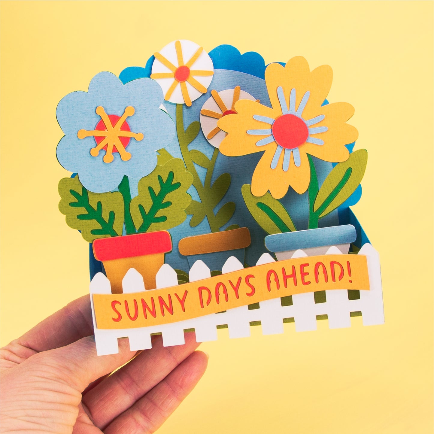 Mod Flower Card - 3D Card SVG